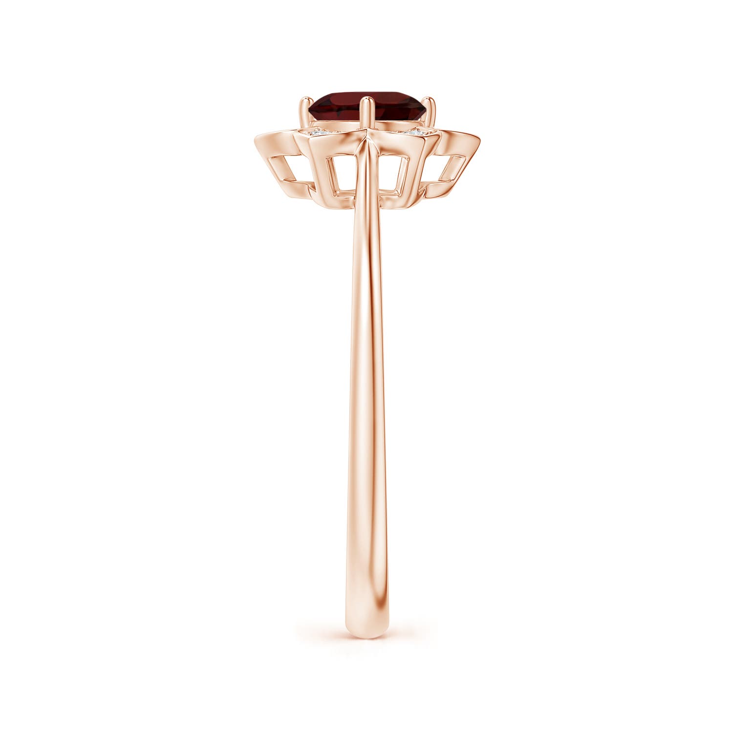 AA - Garnet / 0.66 CT / 14 KT Rose Gold