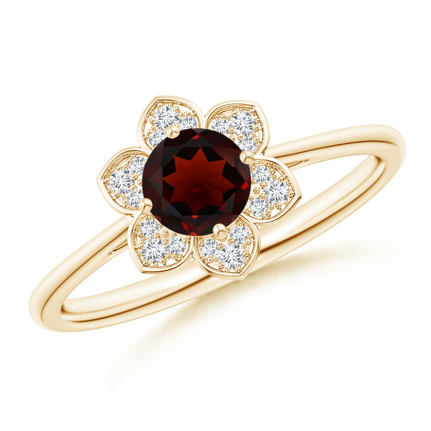 AA - Garnet / 0.66 CT / 14 KT Yellow Gold