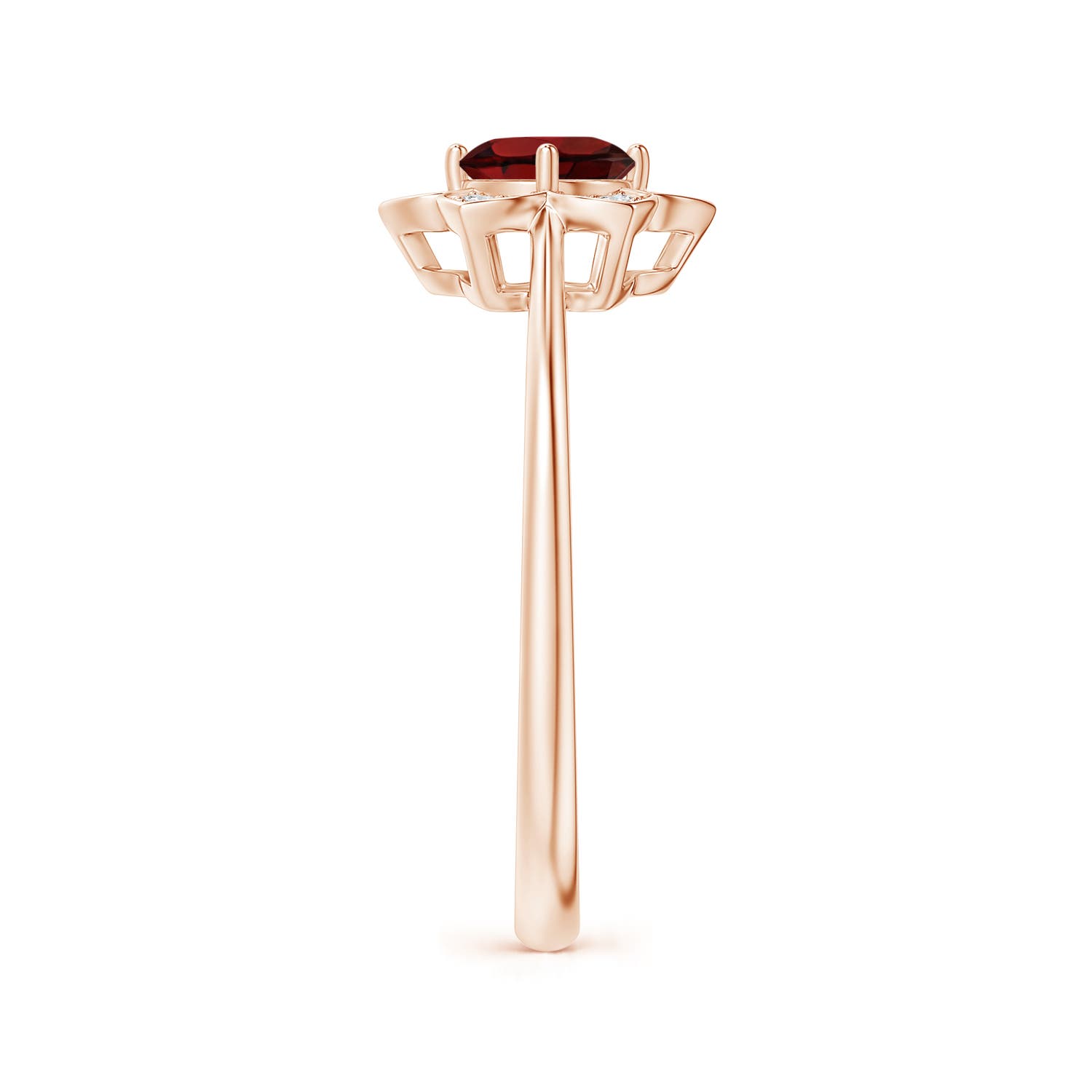 AAA - Garnet / 0.66 CT / 14 KT Rose Gold