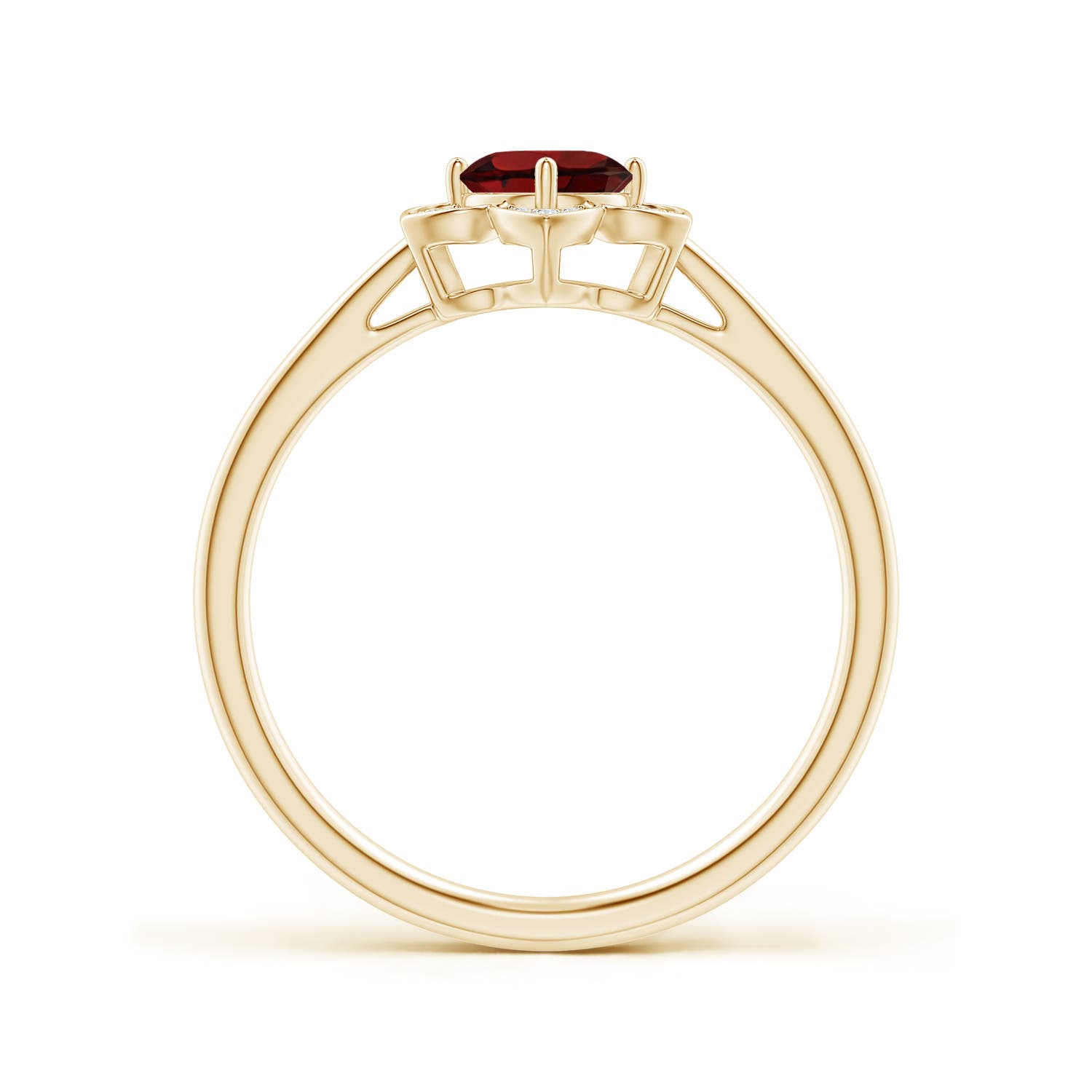 AAA - Garnet / 0.66 CT / 14 KT Yellow Gold