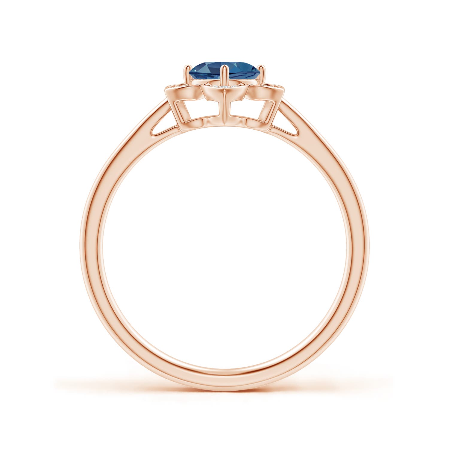 A - London Blue Topaz / 0.66 CT / 14 KT Rose Gold