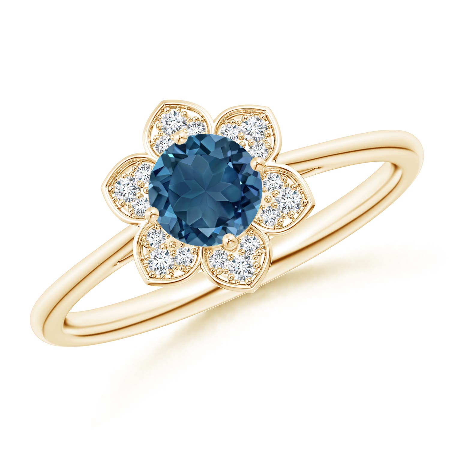 AA - London Blue Topaz / 0.66 CT / 14 KT Yellow Gold