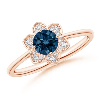 Round AAAA London Blue Topaz
