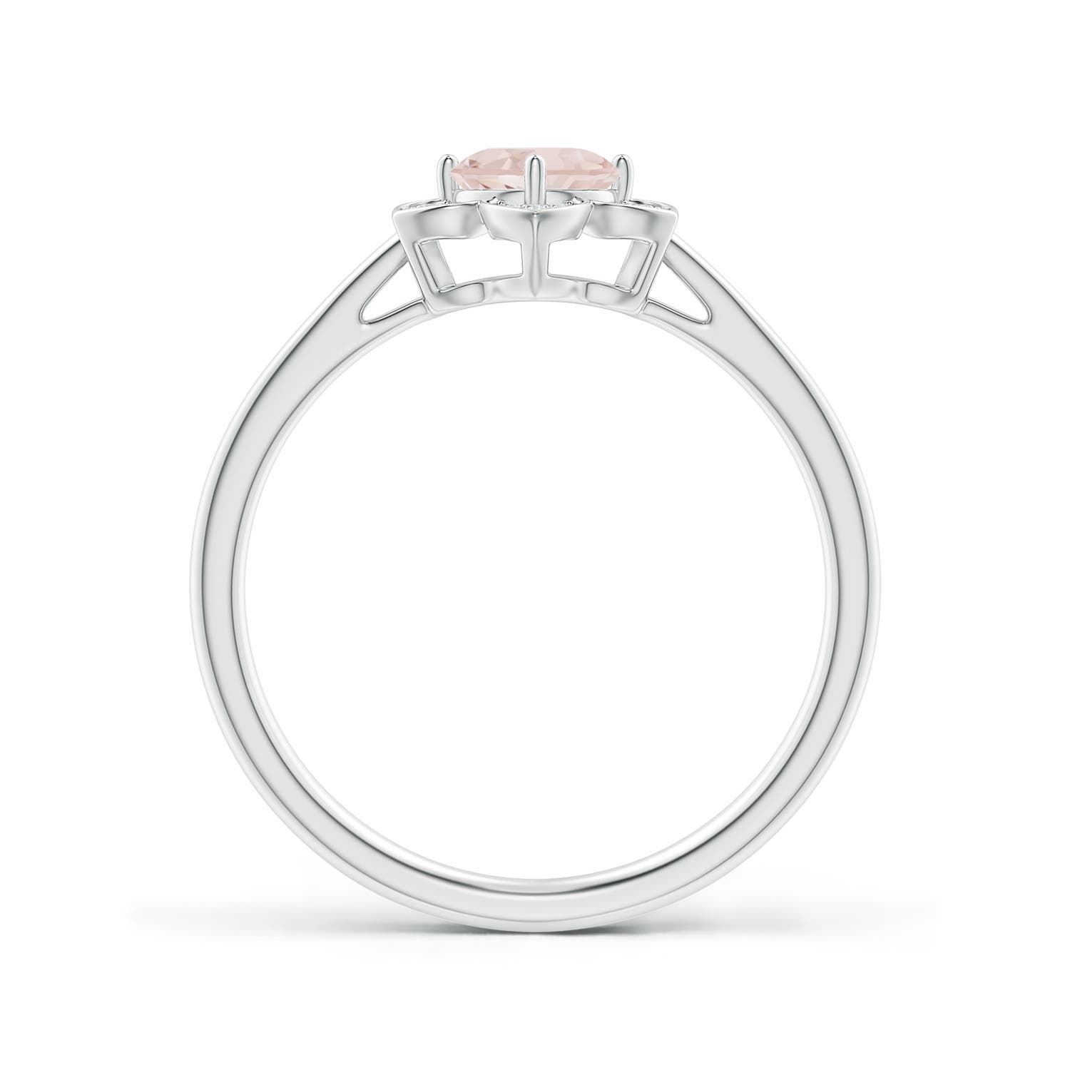 A - Morganite / 0.48 CT / 14 KT White Gold