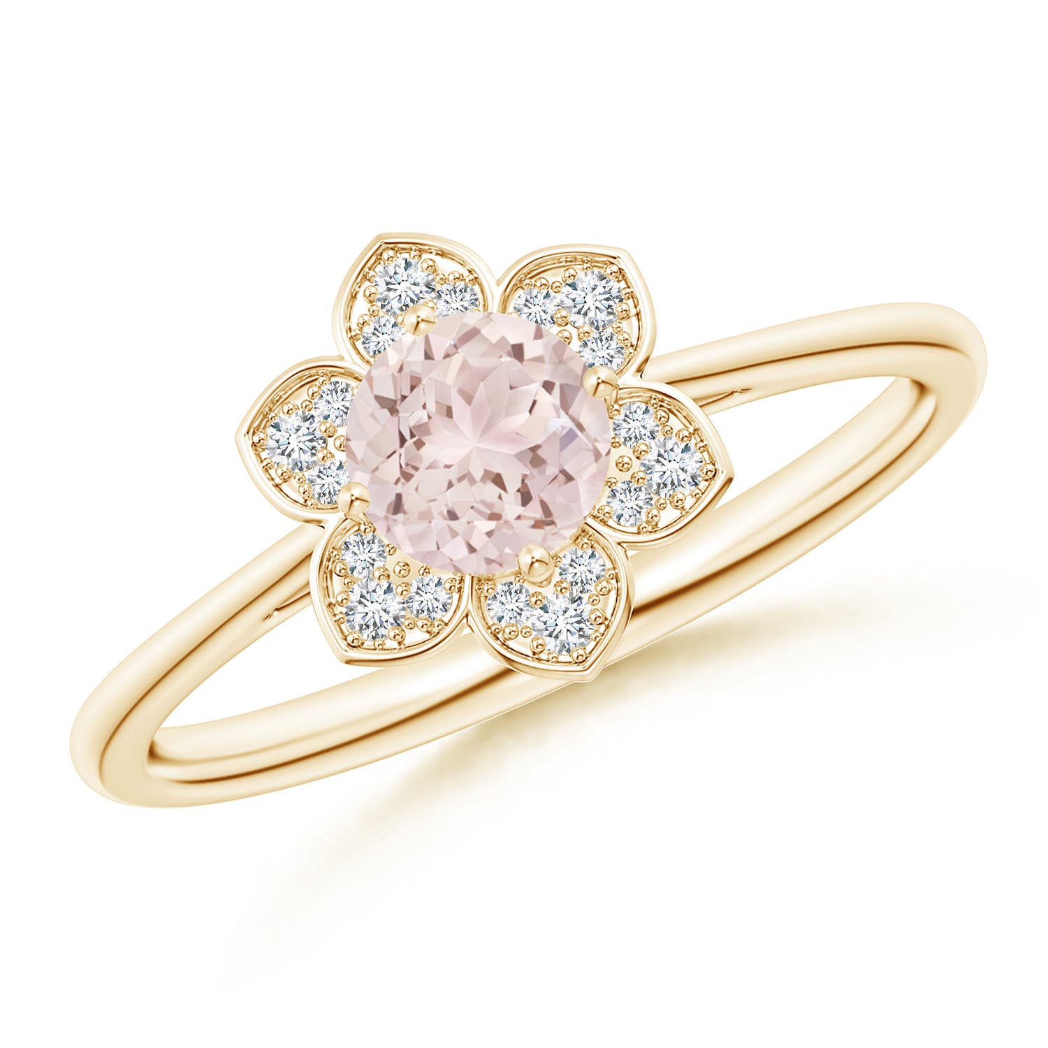 A - Morganite / 0.48 CT / 14 KT Yellow Gold