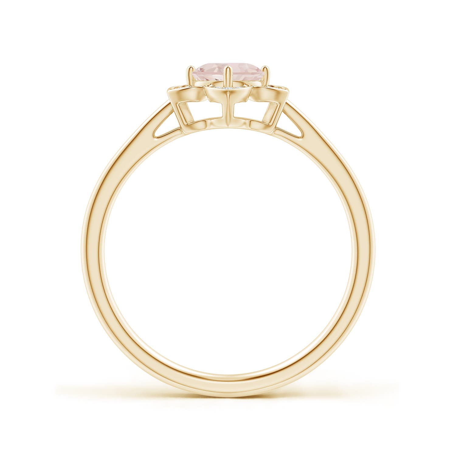 A - Morganite / 0.48 CT / 14 KT Yellow Gold