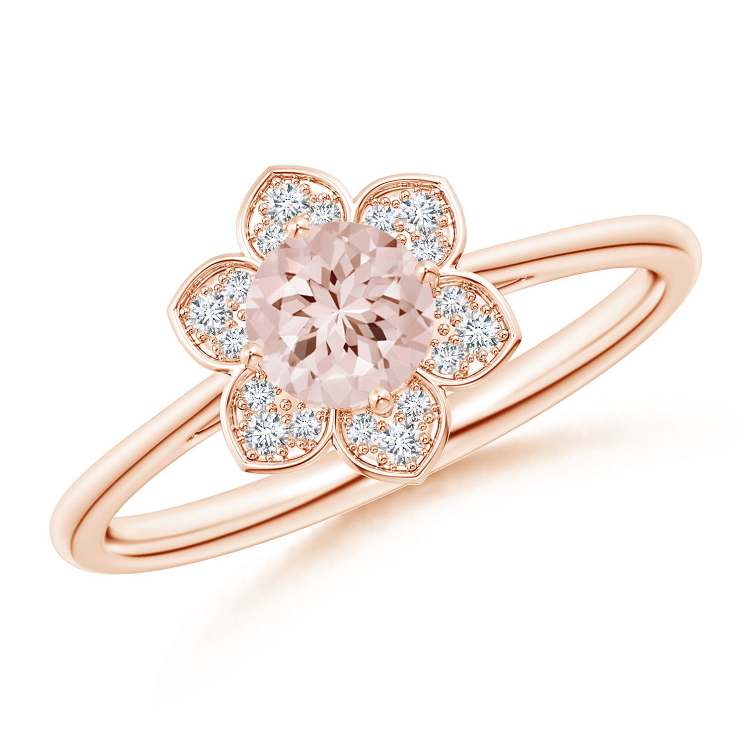 AA - Morganite / 0.48 CT / 14 KT Rose Gold