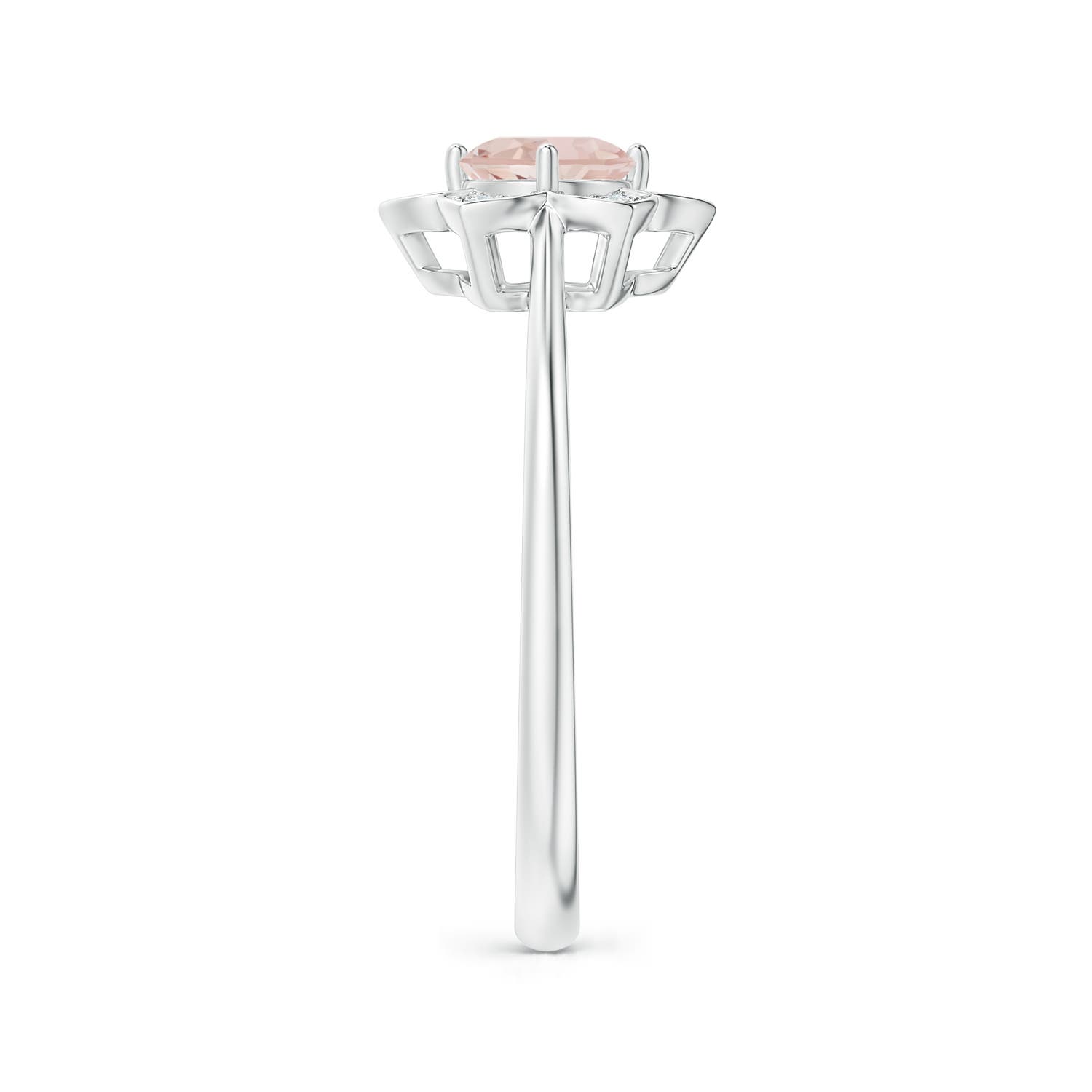 AA - Morganite / 0.48 CT / 14 KT White Gold