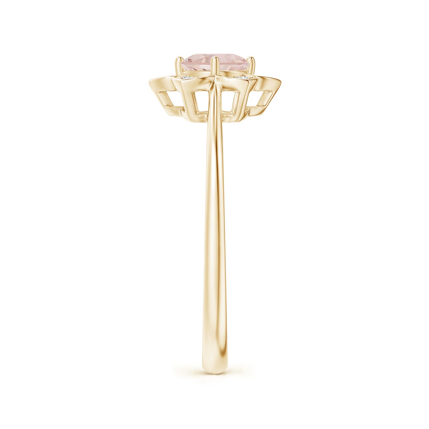 AA - Morganite / 0.48 CT / 14 KT Yellow Gold