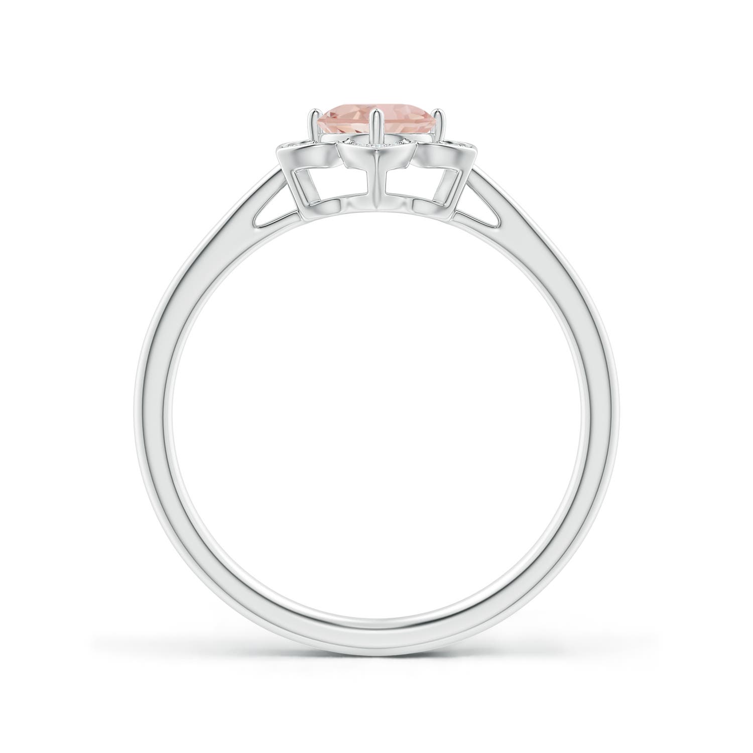 AAA - Morganite / 0.48 CT / 14 KT White Gold