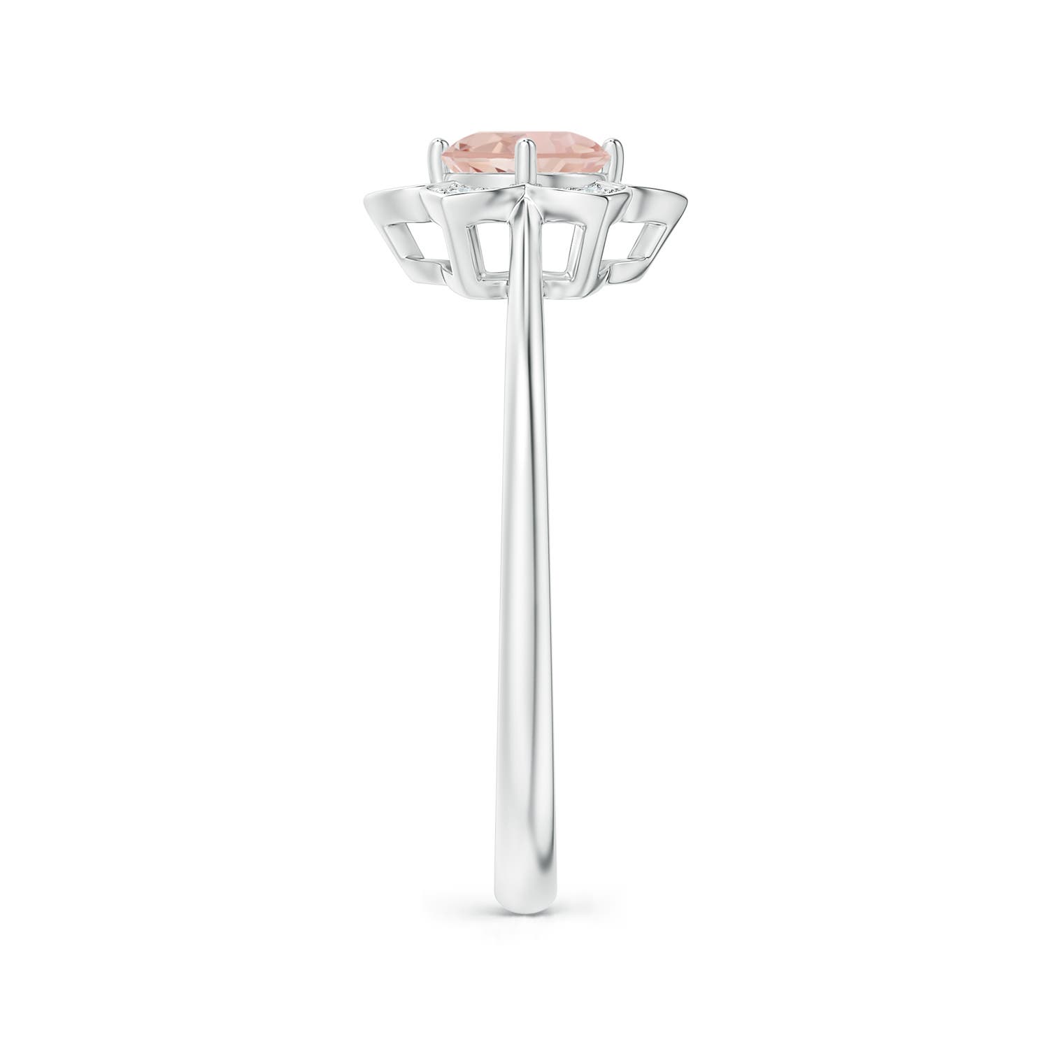 AAA - Morganite / 0.48 CT / 14 KT White Gold