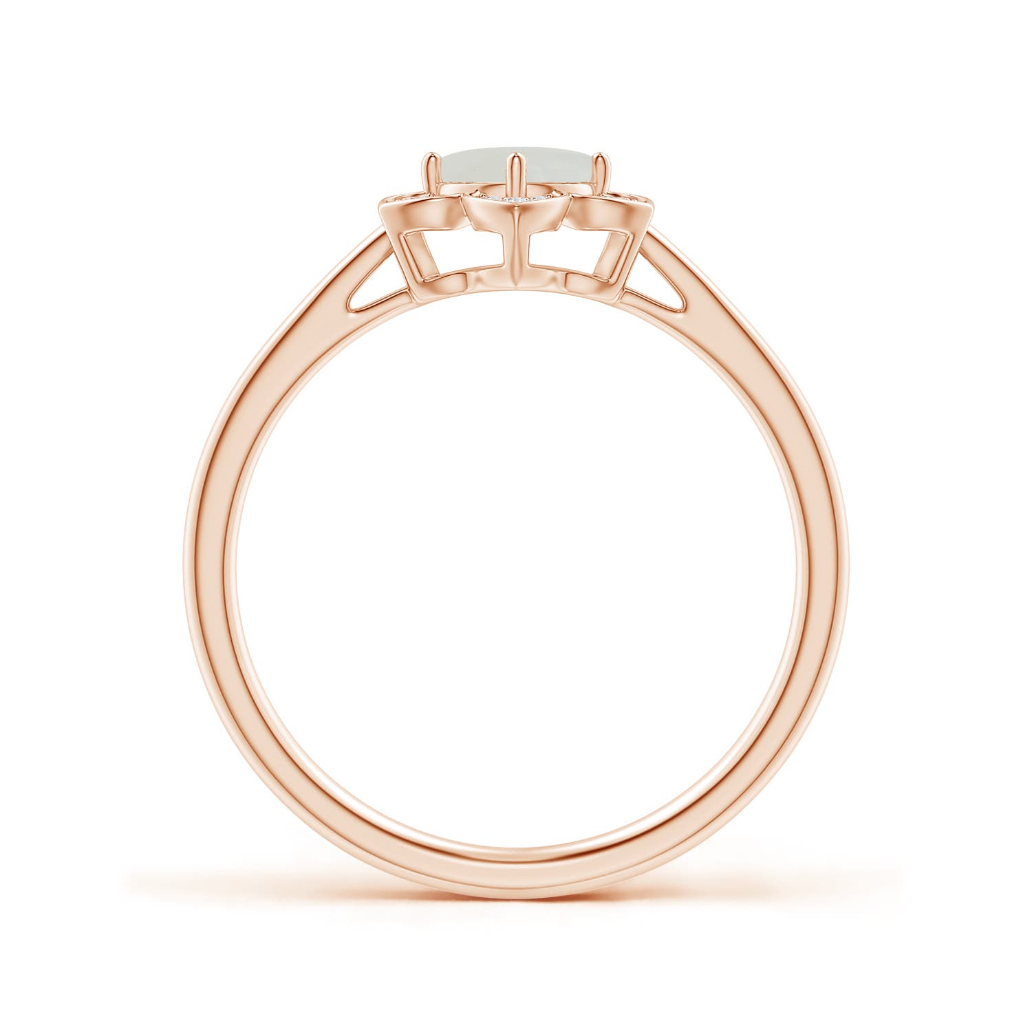 A - Moonstone / 0.51 CT / 14 KT Rose Gold