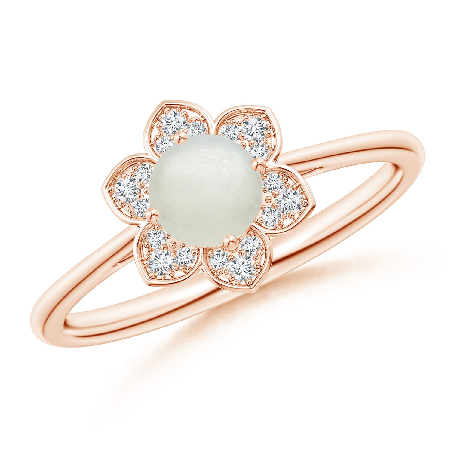 AA - Moonstone / 0.51 CT / 14 KT Rose Gold