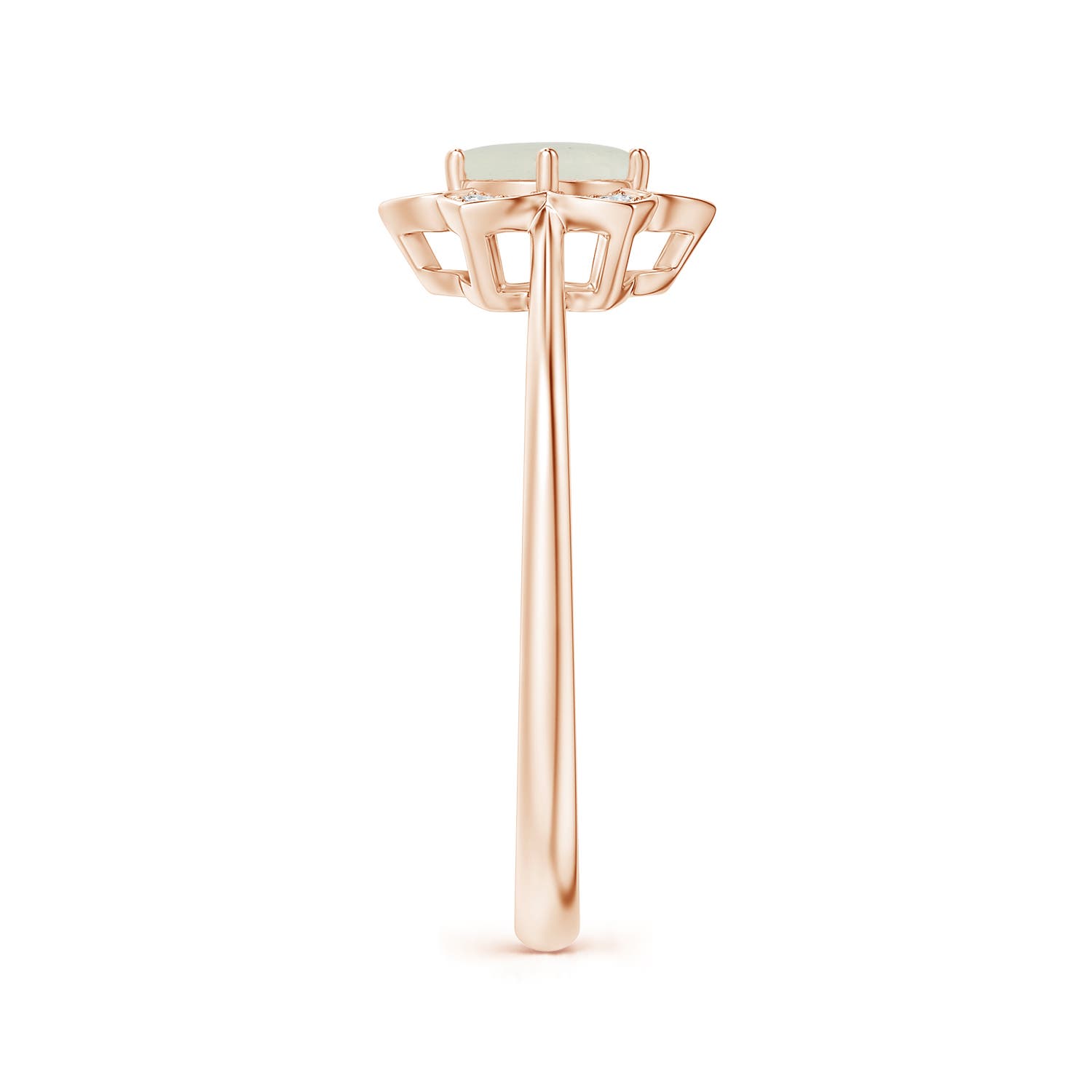 AA - Moonstone / 0.51 CT / 14 KT Rose Gold