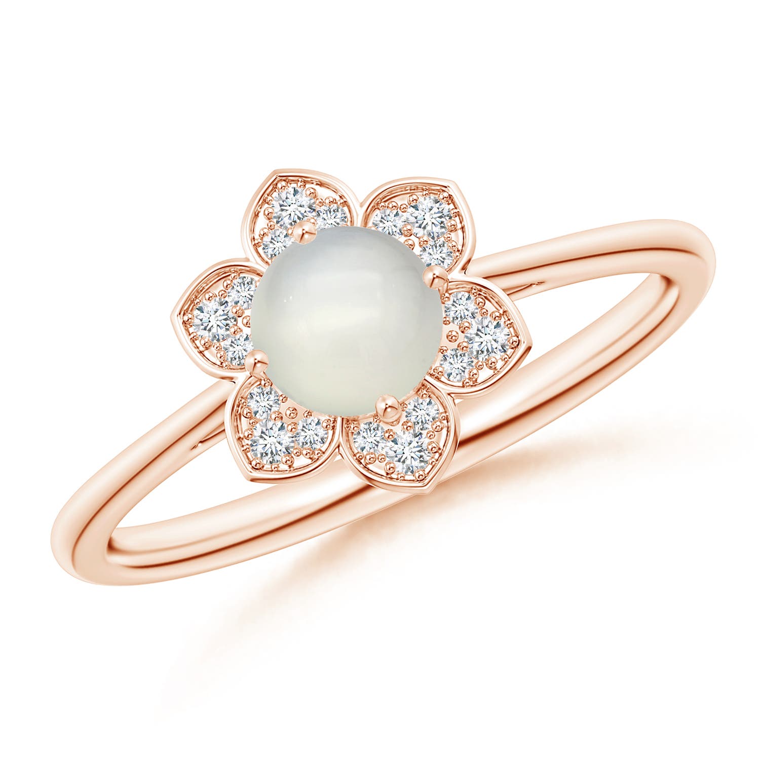 AAA - Moonstone / 0.51 CT / 14 KT Rose Gold