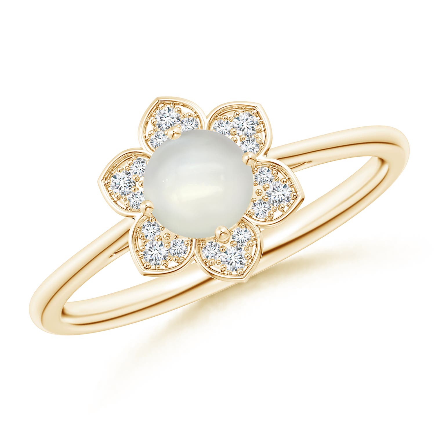 AAAA - Moonstone / 0.51 CT / 14 KT Yellow Gold