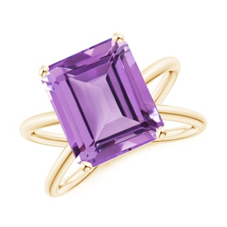 Emerald Cut A Amethyst
