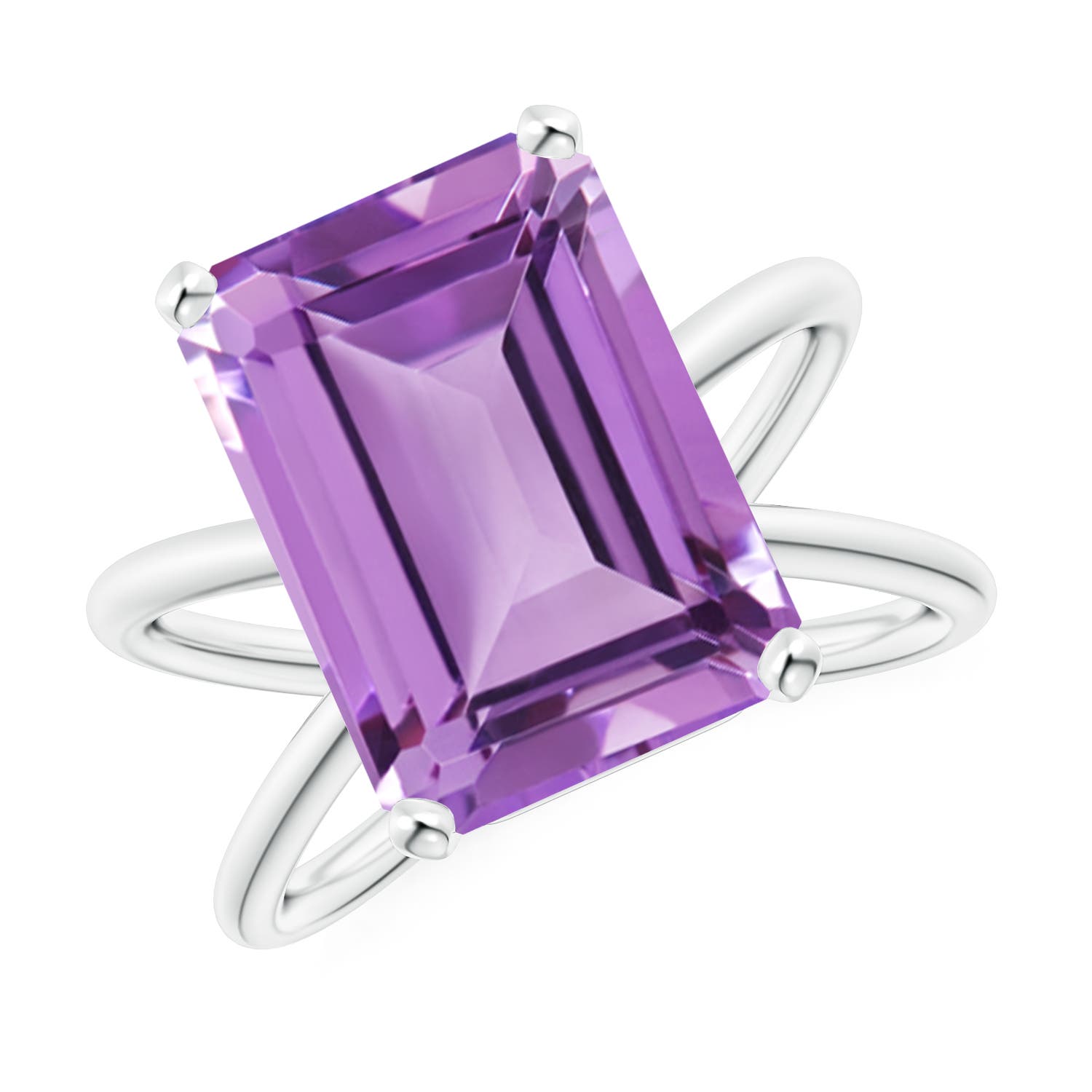 A - Amethyst / 6.5 CT / 14 KT White Gold