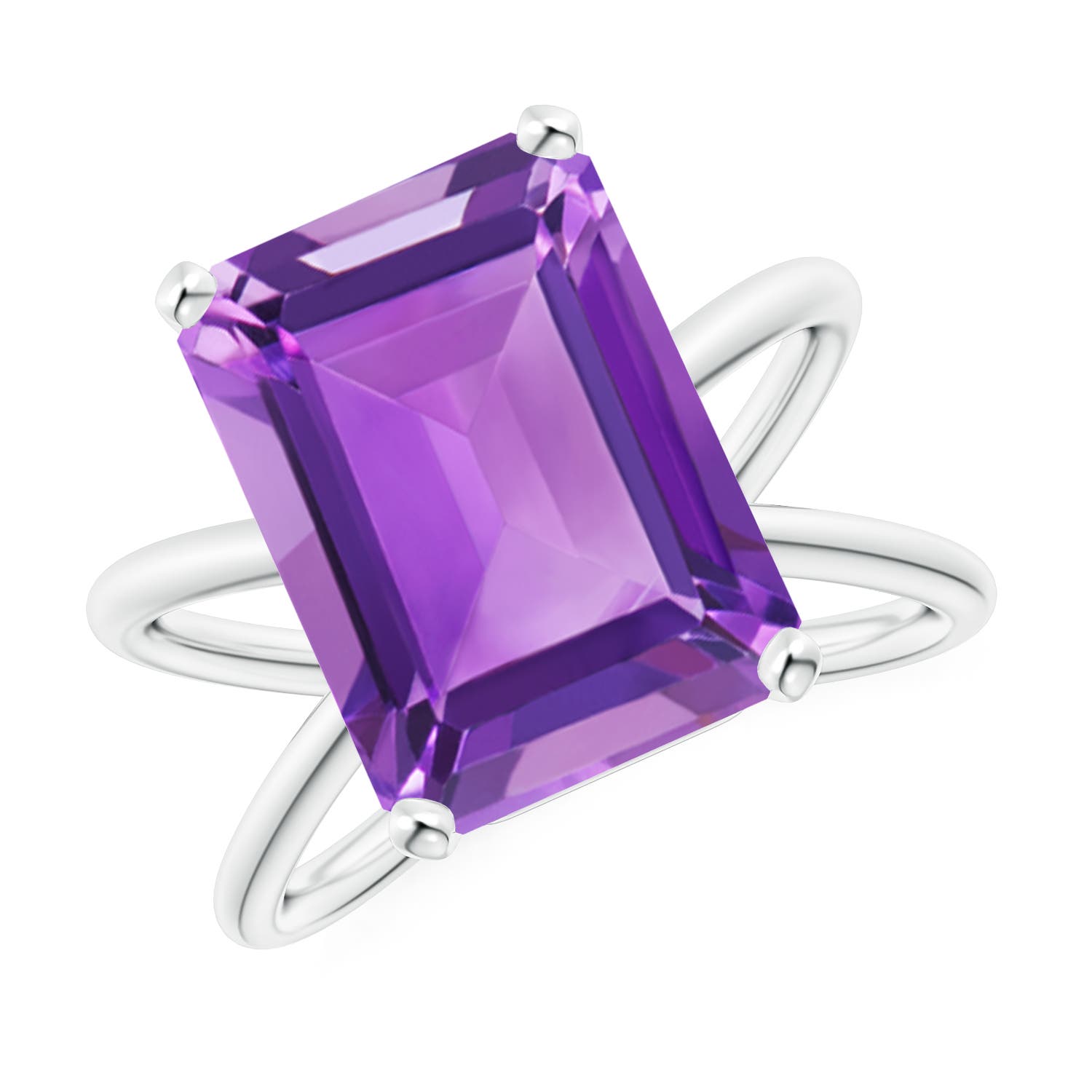 AA - Amethyst / 6.5 CT / 14 KT White Gold