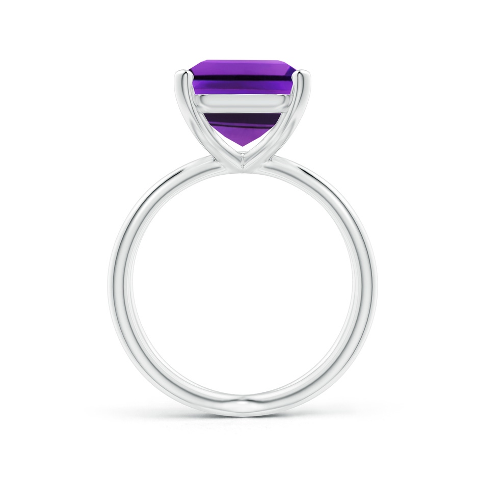 14x10mm AAAA Emerald-Cut Amethyst Criss-Cross Split Shank Cocktail Ring in P950 Platinum side-1