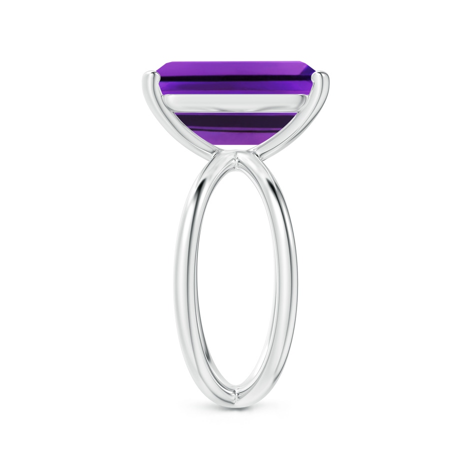 14x10mm AAAA Emerald-Cut Amethyst Criss-Cross Split Shank Cocktail Ring in P950 Platinum side-2