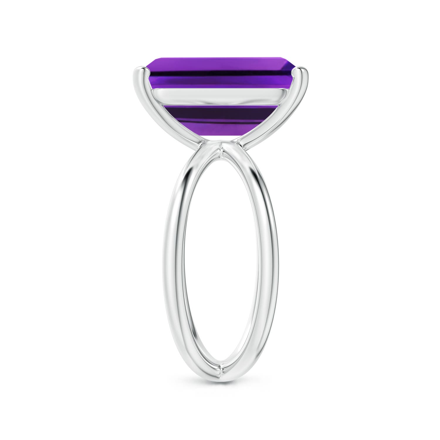 AAAA - Amethyst / 6.5 CT / 14 KT White Gold