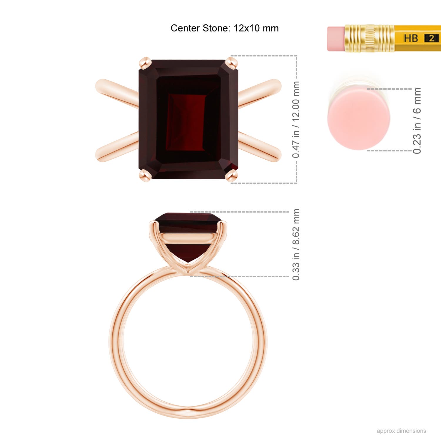 A - Garnet / 7.45 CT / 14 KT Rose Gold