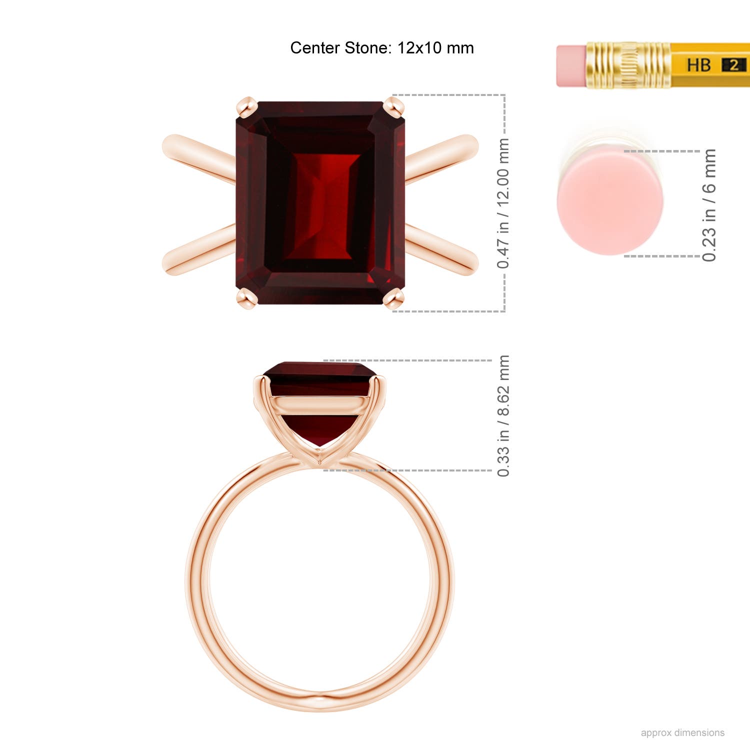 AA - Garnet / 7.45 CT / 14 KT Rose Gold