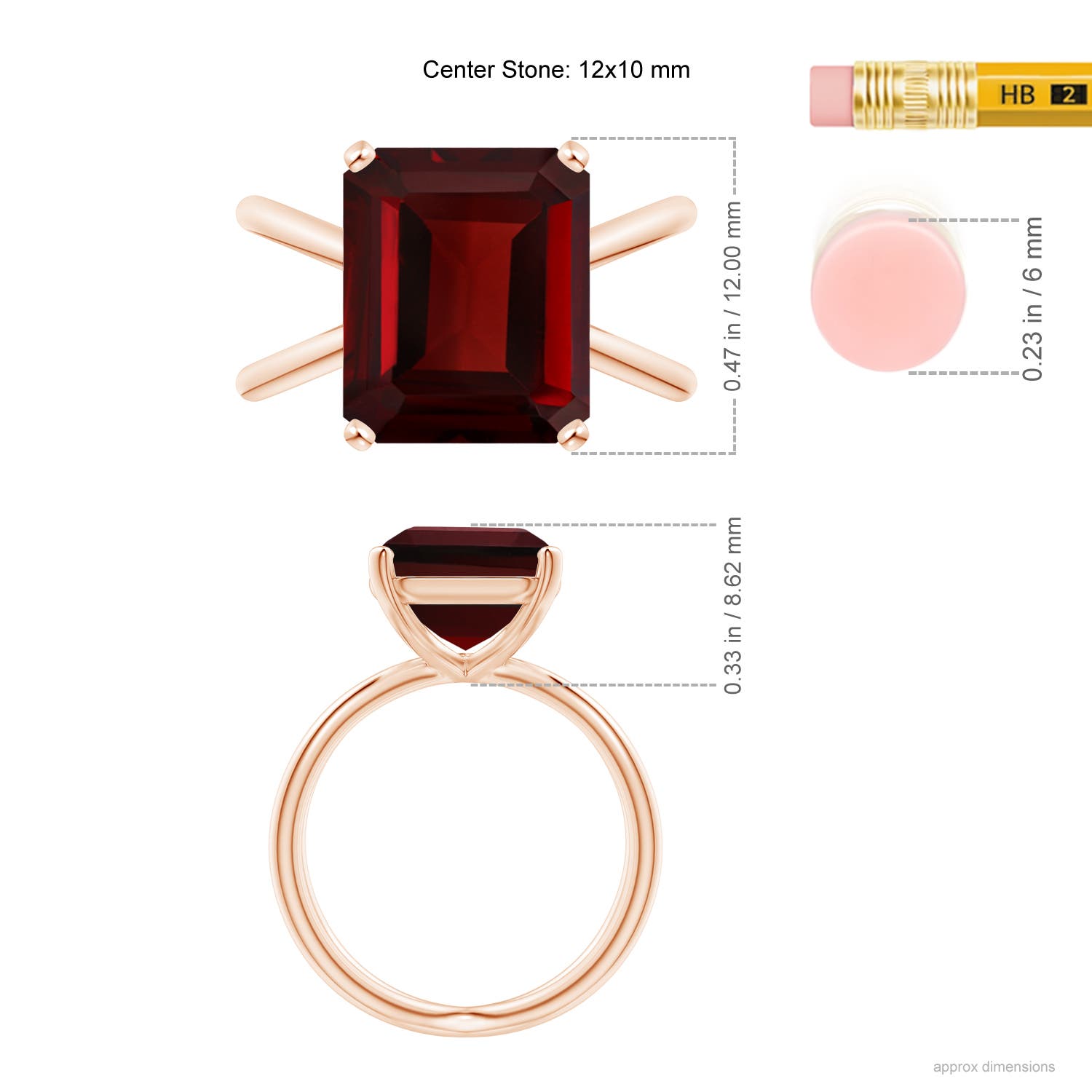 AAA - Garnet / 7.45 CT / 14 KT Rose Gold