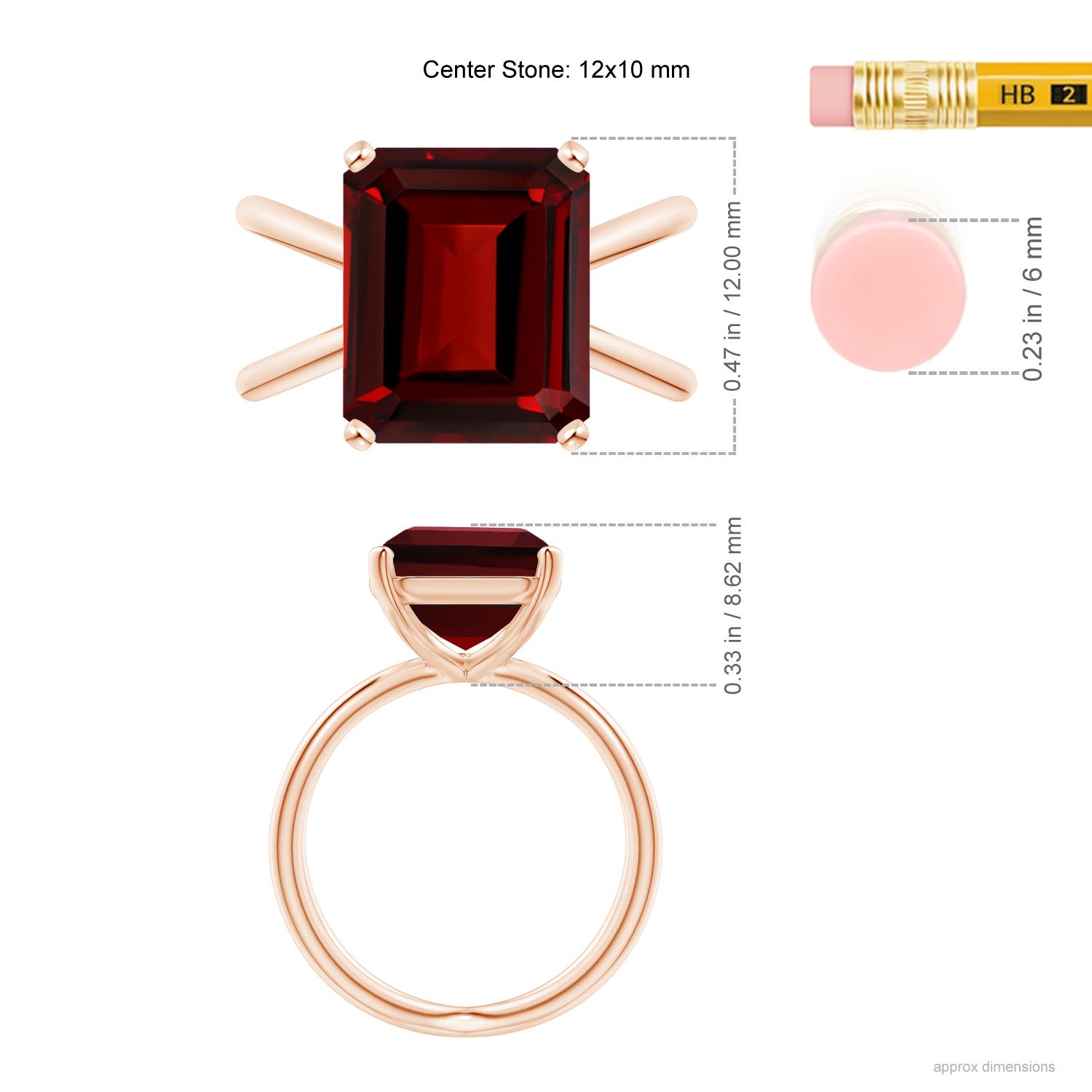 AAAA - Garnet / 7.45 CT / 14 KT Rose Gold