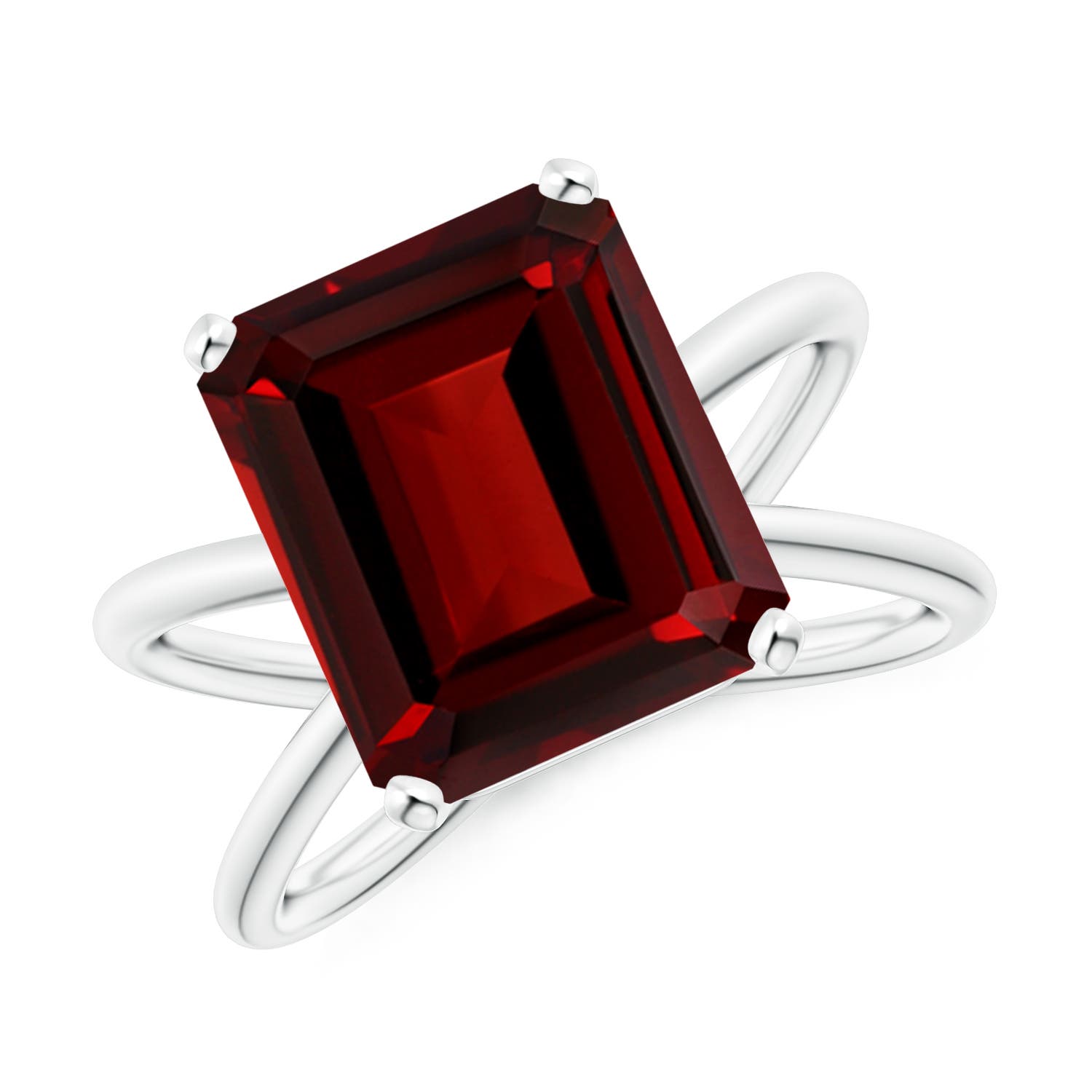 AAAA - Garnet / 7.45 CT / 14 KT White Gold