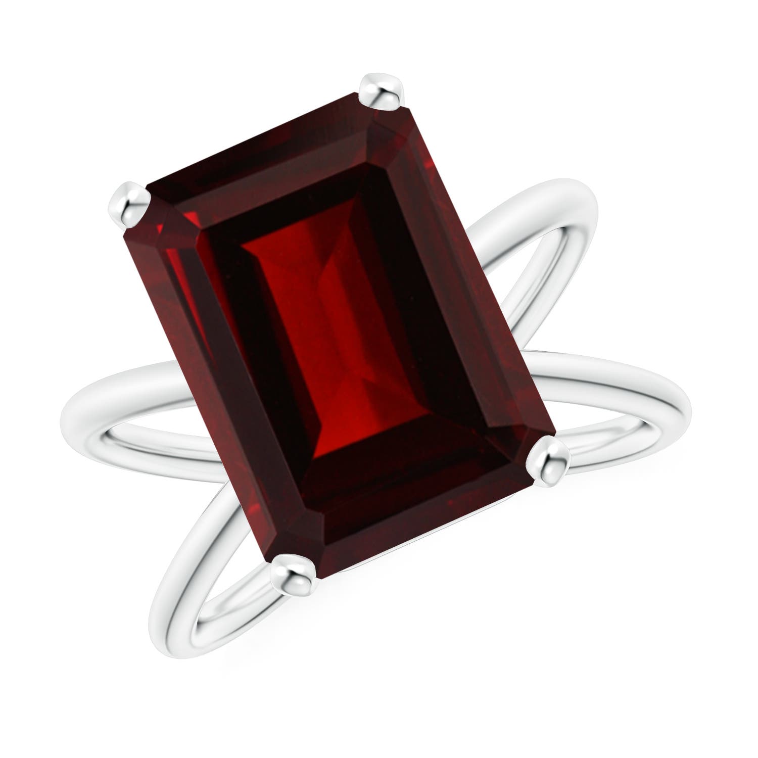 AA - Garnet / 8.5 CT / 14 KT White Gold