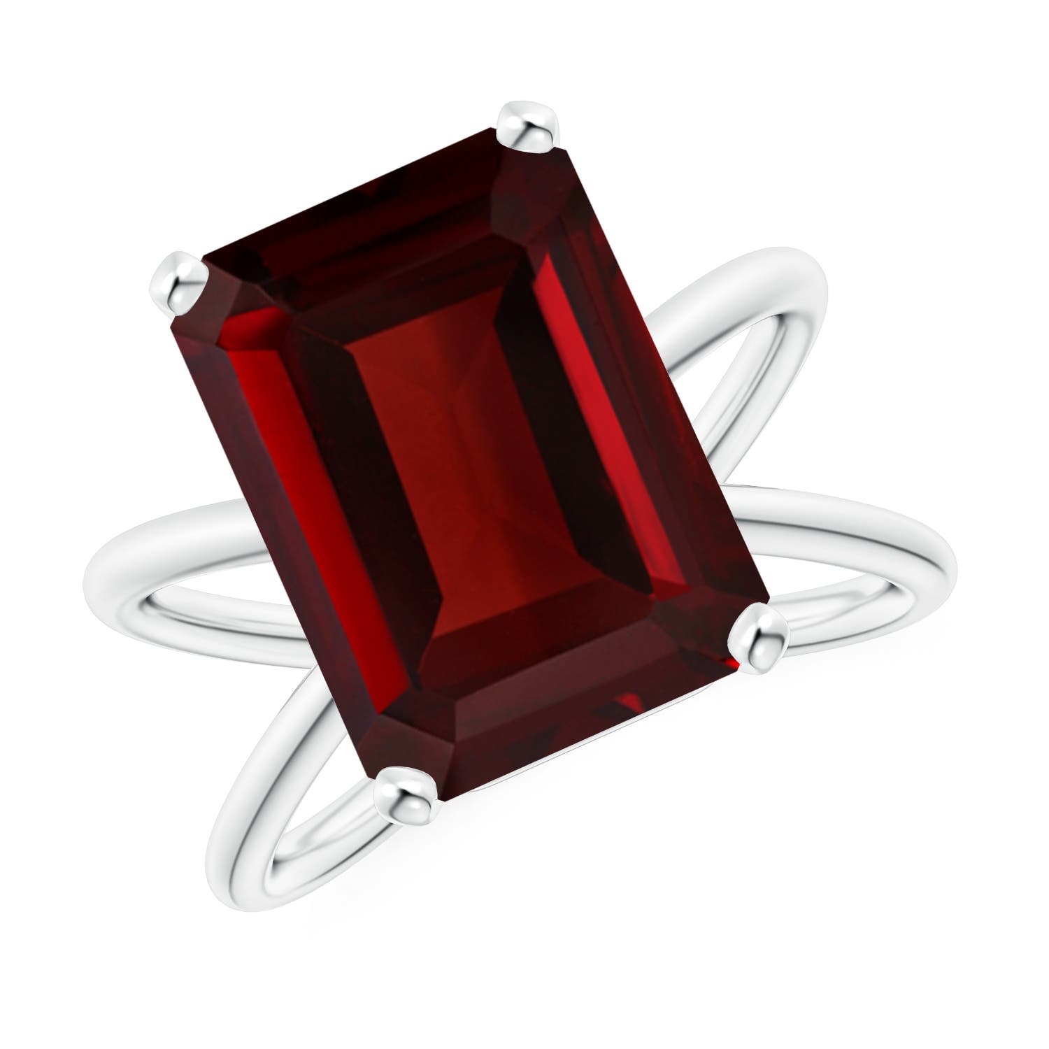 AAA - Garnet / 8.5 CT / 14 KT White Gold