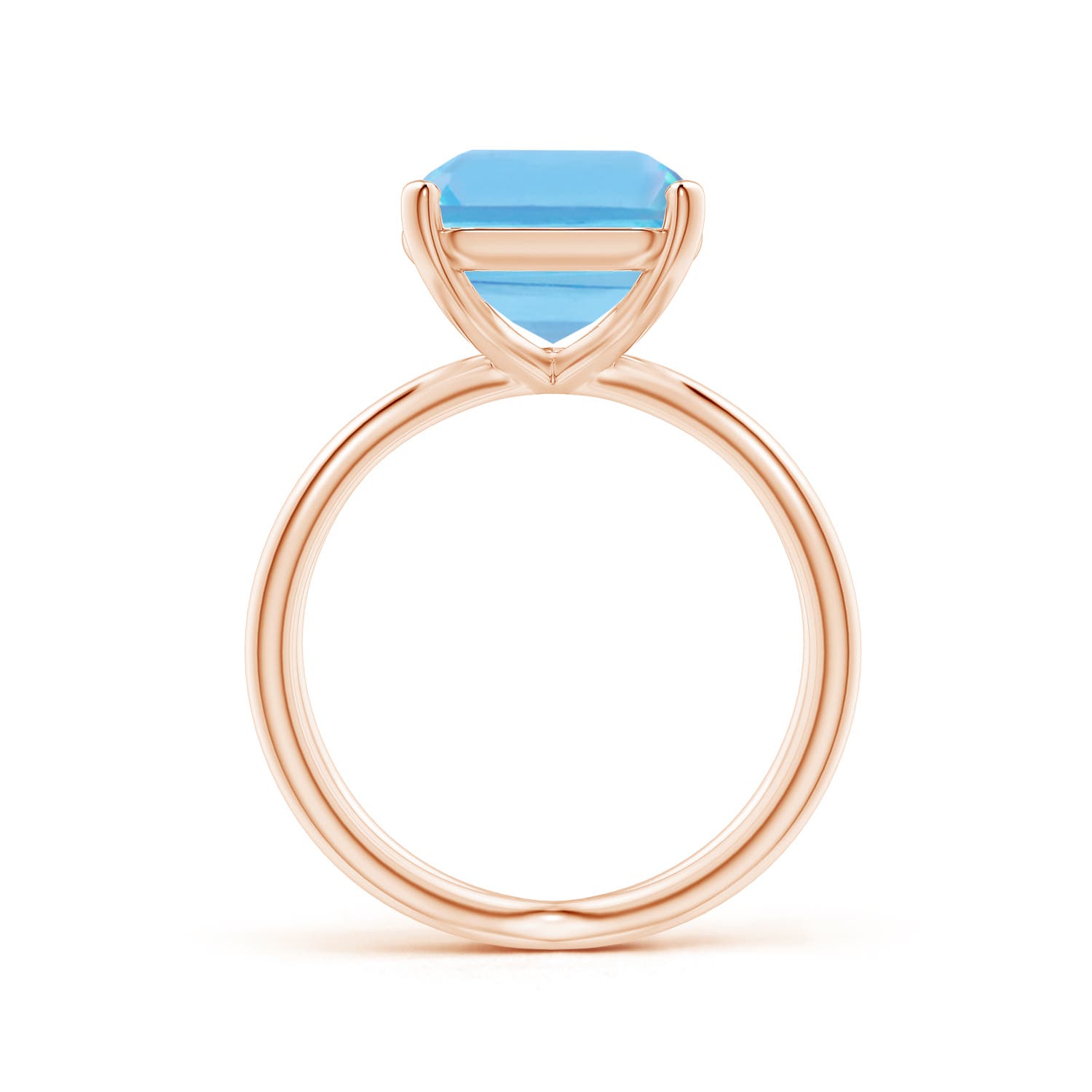 A - Swiss Blue Topaz / 7.2 CT / 14 KT Rose Gold