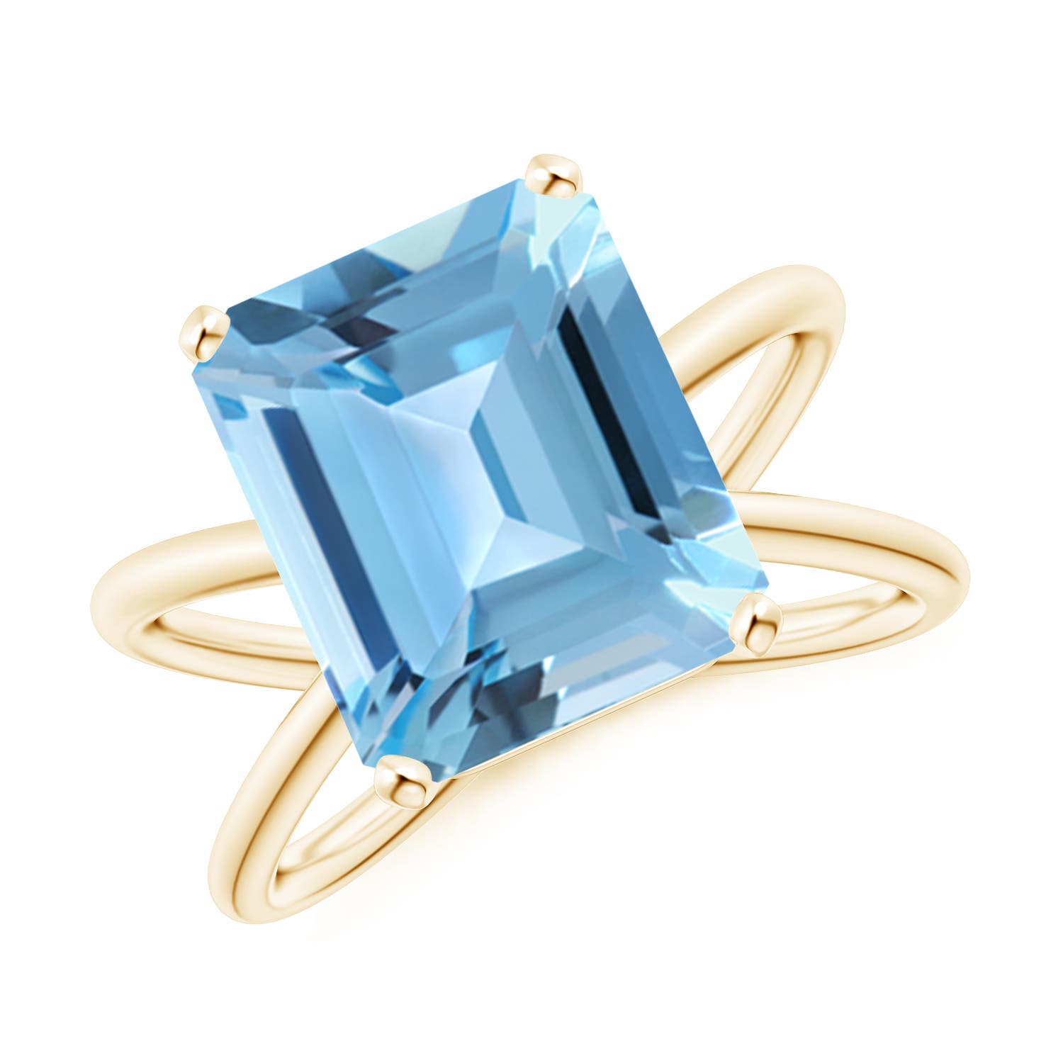 A - Swiss Blue Topaz / 7.2 CT / 14 KT Yellow Gold