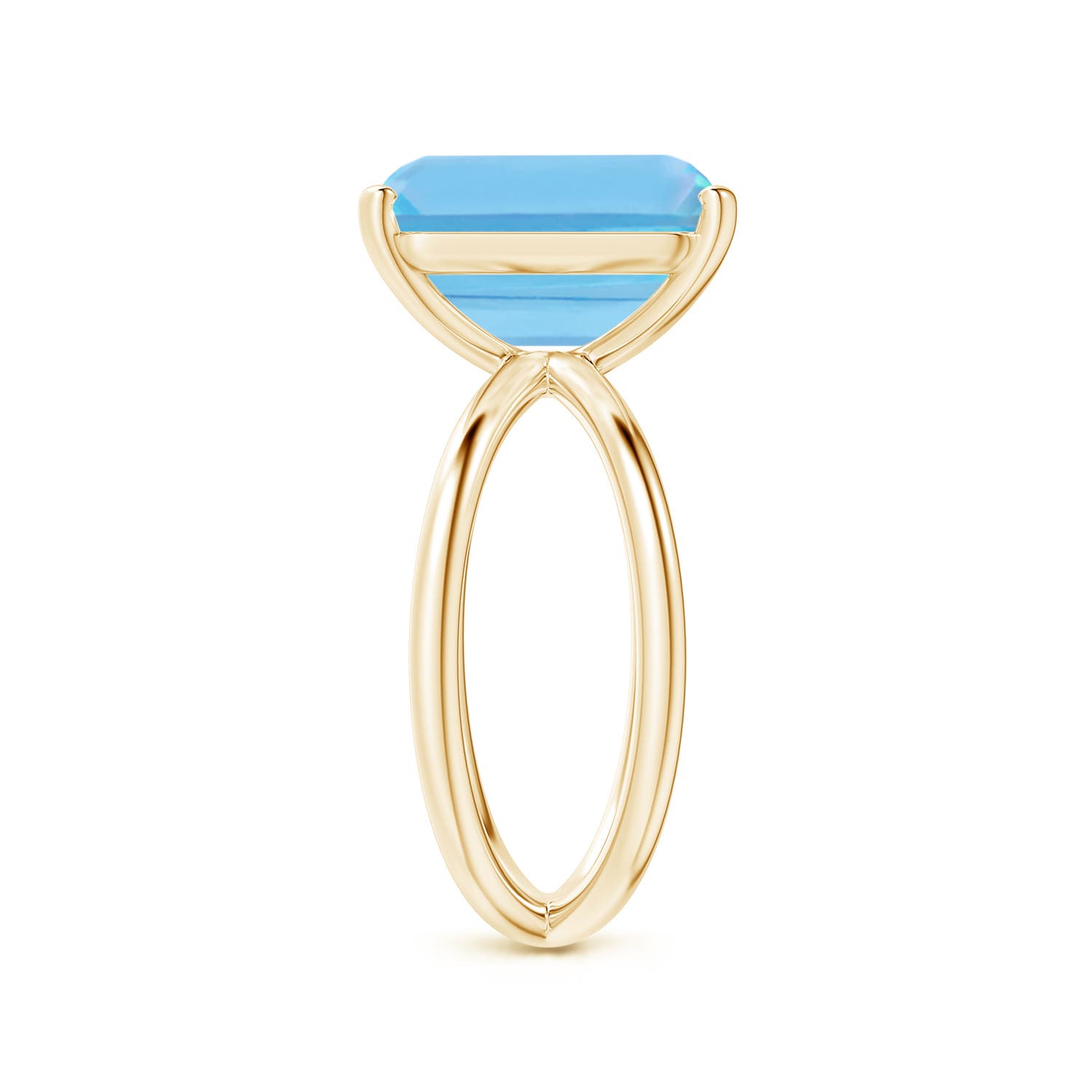 A - Swiss Blue Topaz / 7.2 CT / 14 KT Yellow Gold