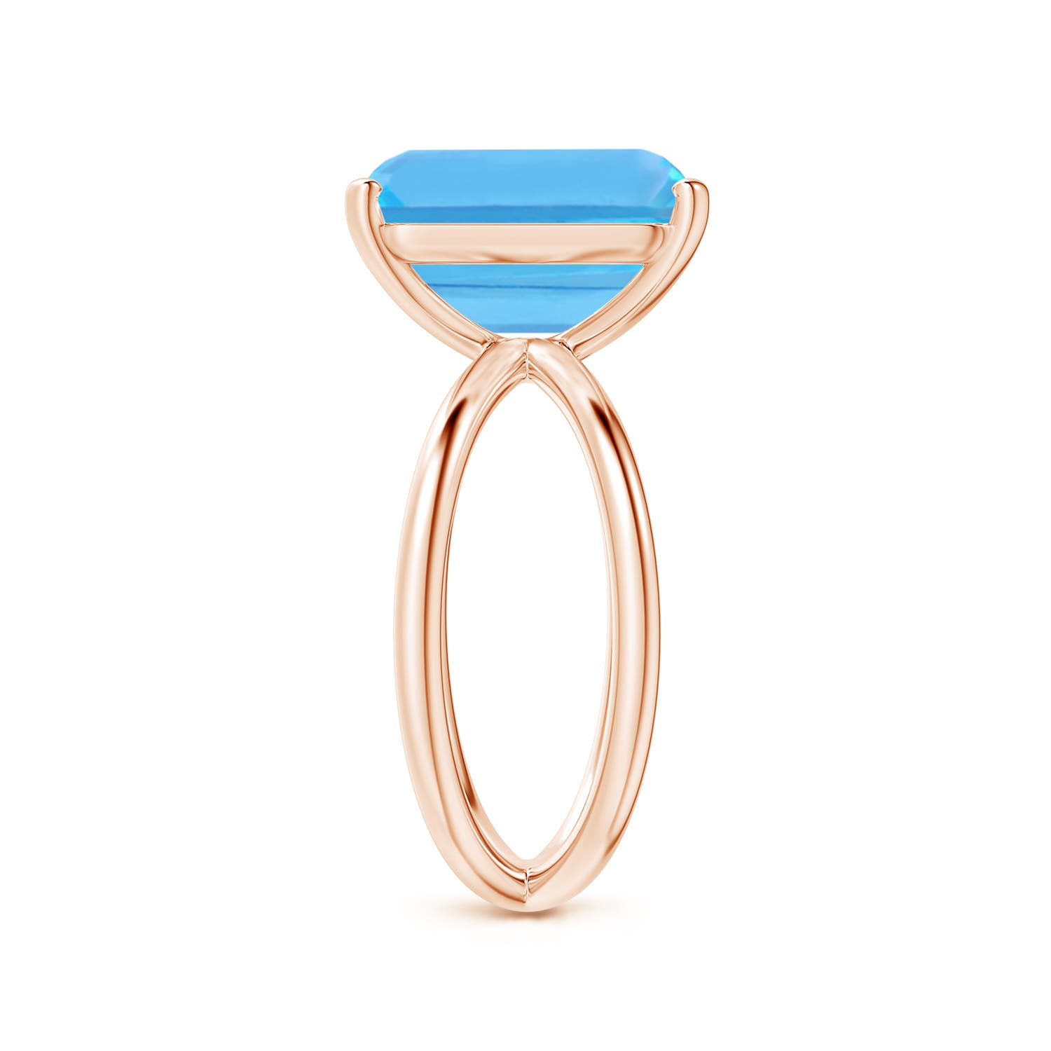 AA - Swiss Blue Topaz / 7.2 CT / 14 KT Rose Gold