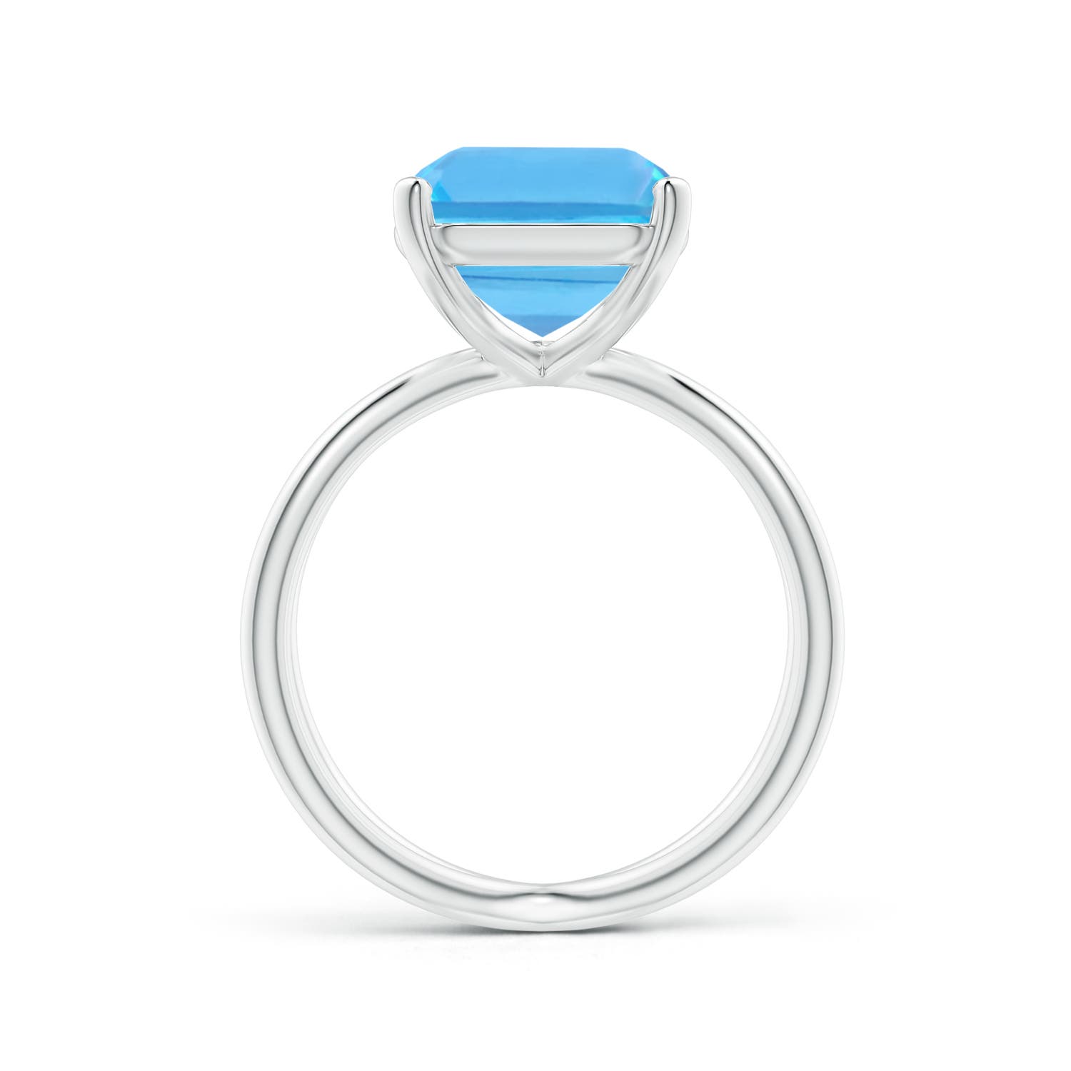 AA - Swiss Blue Topaz / 7.2 CT / 14 KT White Gold