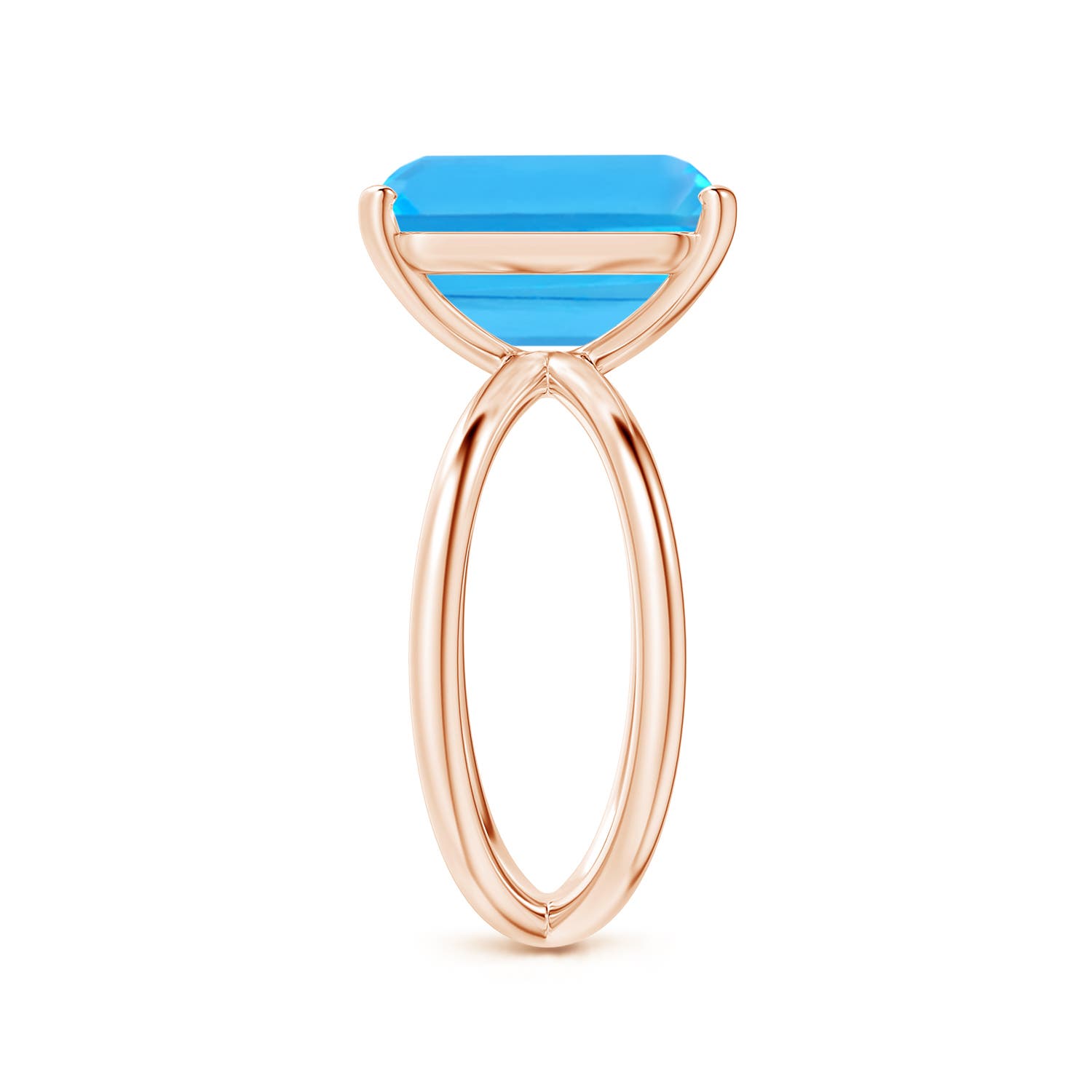 AAA - Swiss Blue Topaz / 7.2 CT / 14 KT Rose Gold