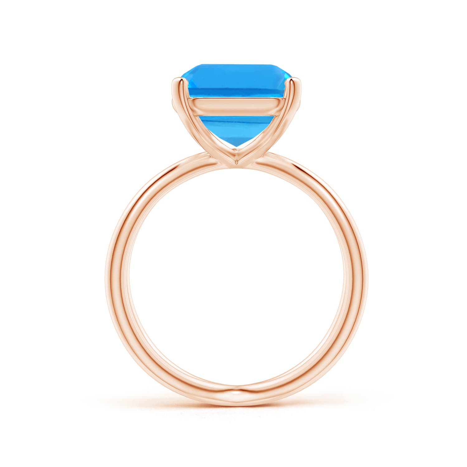 AAAA - Swiss Blue Topaz / 7.2 CT / 14 KT Rose Gold