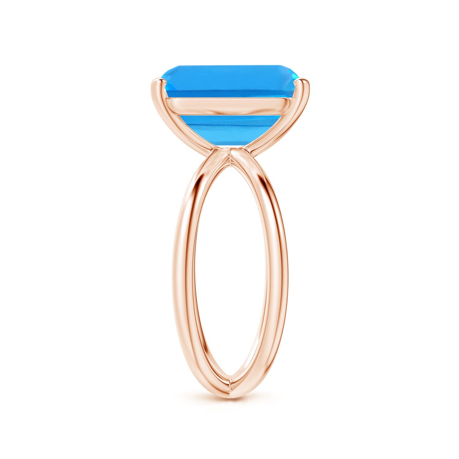 AAAA - Swiss Blue Topaz / 7.2 CT / 14 KT Rose Gold