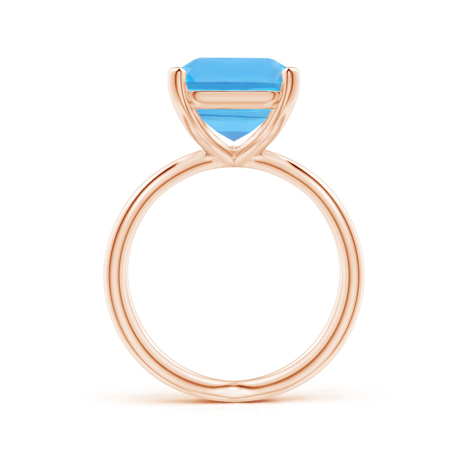 AA - Swiss Blue Topaz / 10 CT / 14 KT Rose Gold