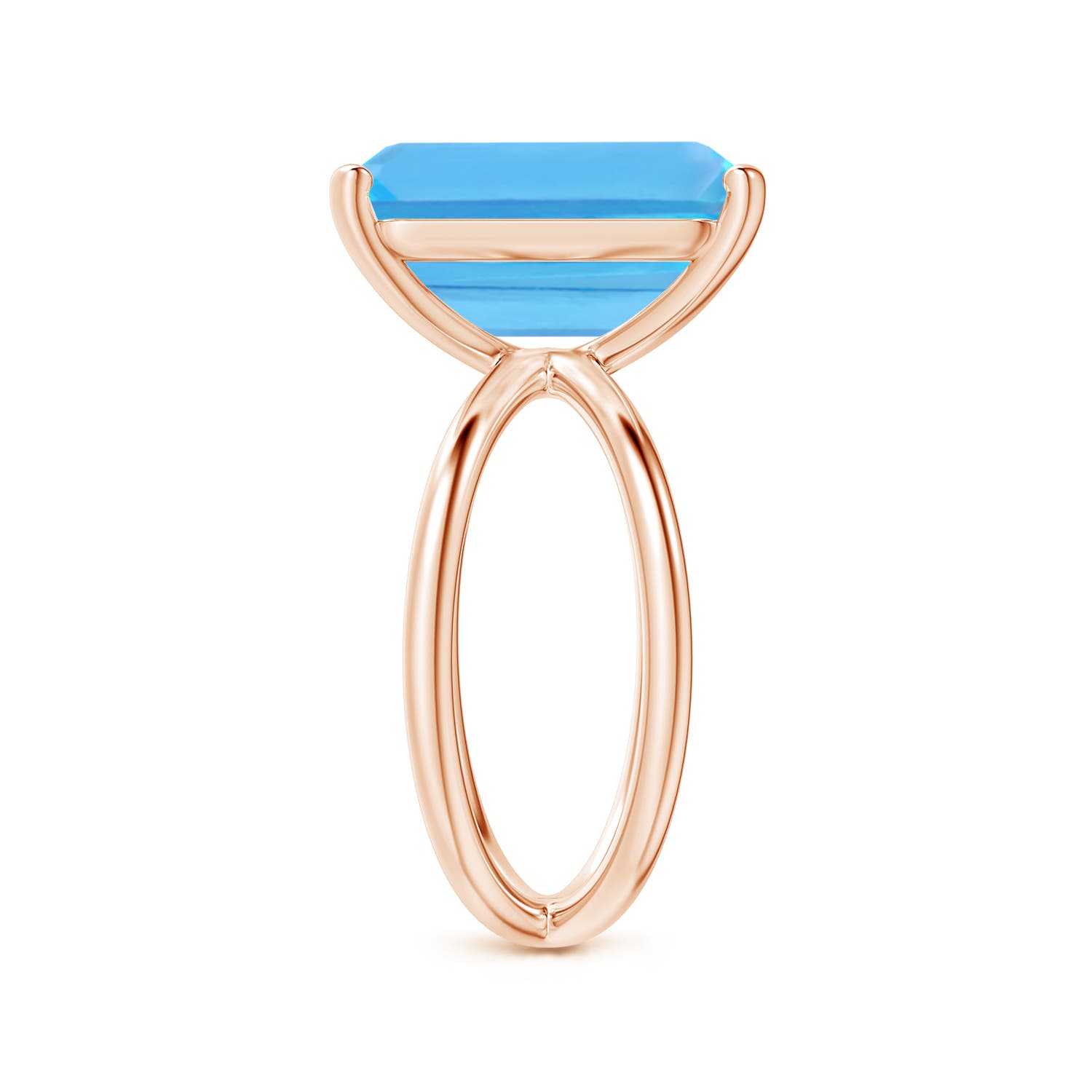 AA - Swiss Blue Topaz / 10 CT / 14 KT Rose Gold