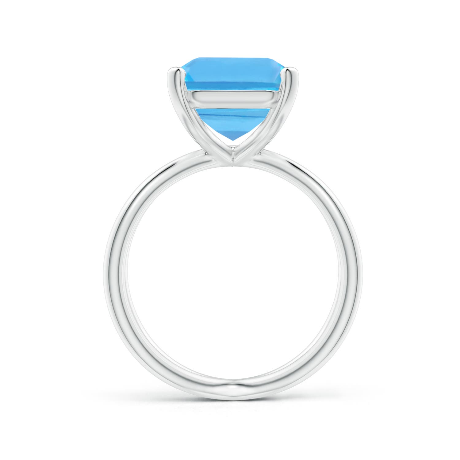 AA - Swiss Blue Topaz / 10 CT / 14 KT White Gold