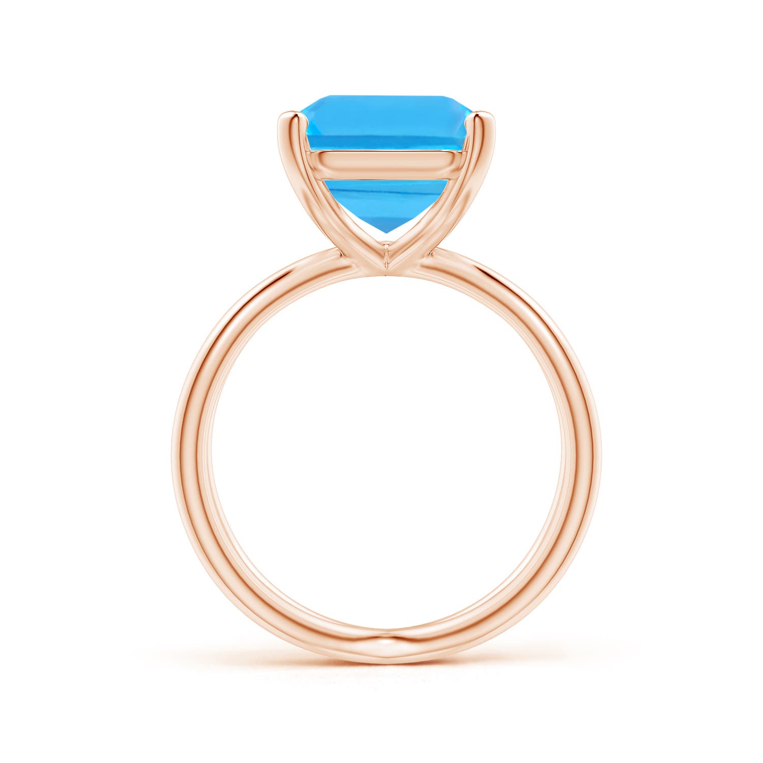 AAA - Swiss Blue Topaz / 10 CT / 14 KT Rose Gold