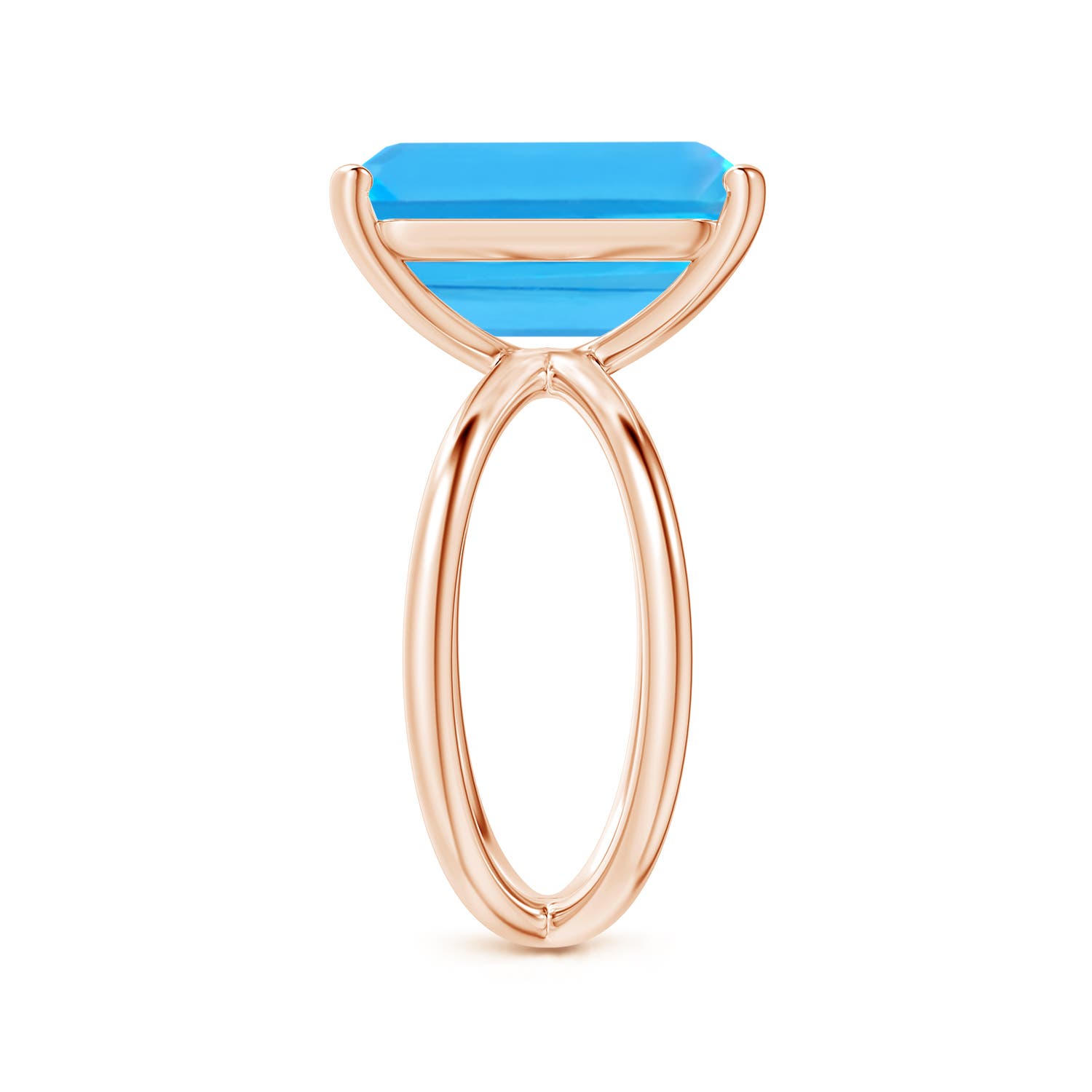 AAA - Swiss Blue Topaz / 10 CT / 14 KT Rose Gold