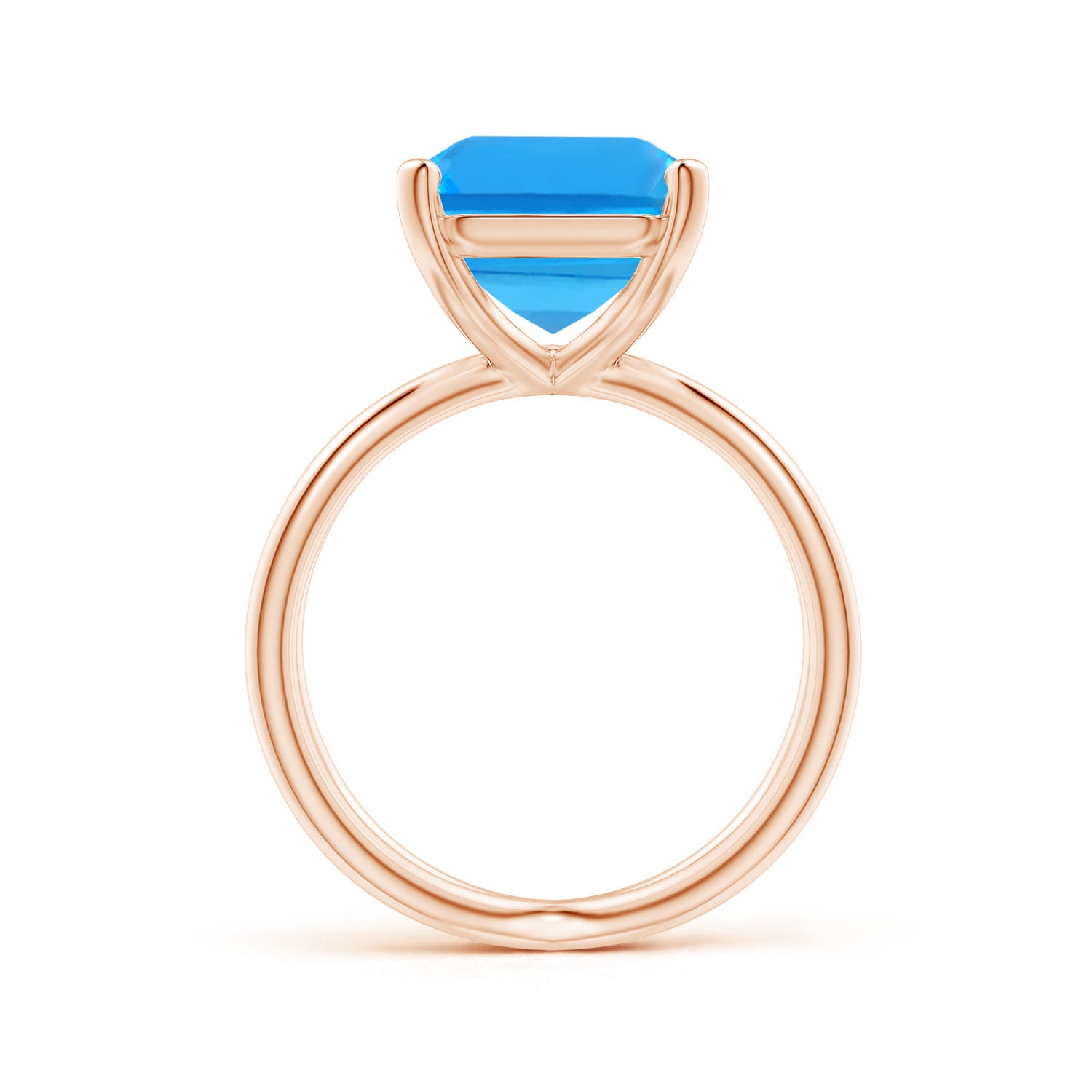 AAAA - Swiss Blue Topaz / 10 CT / 14 KT Rose Gold