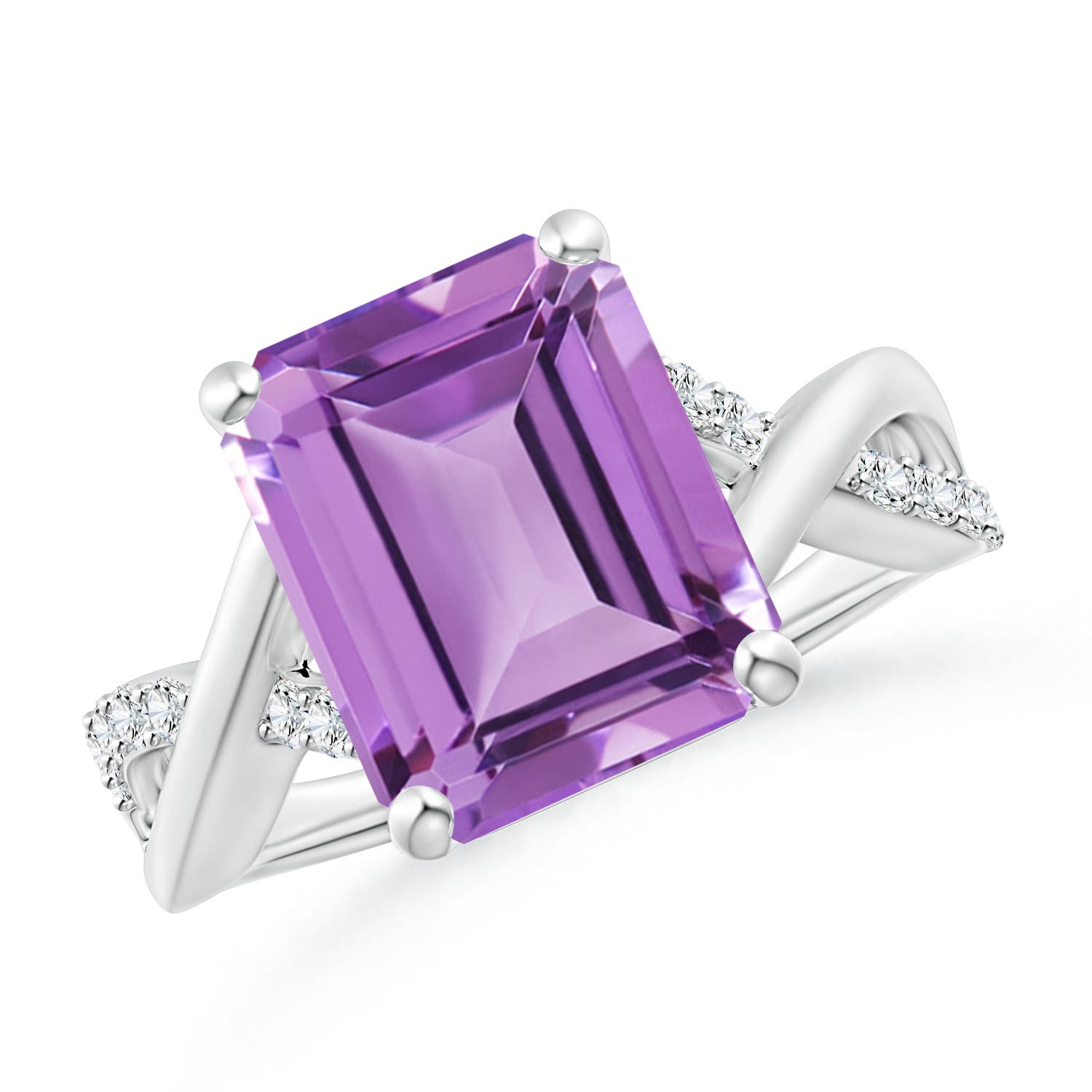 A - Amethyst / 5.47 CT / 14 KT White Gold