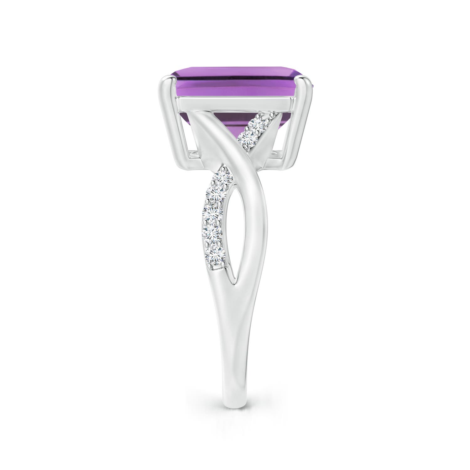 A - Amethyst / 5.47 CT / 14 KT White Gold