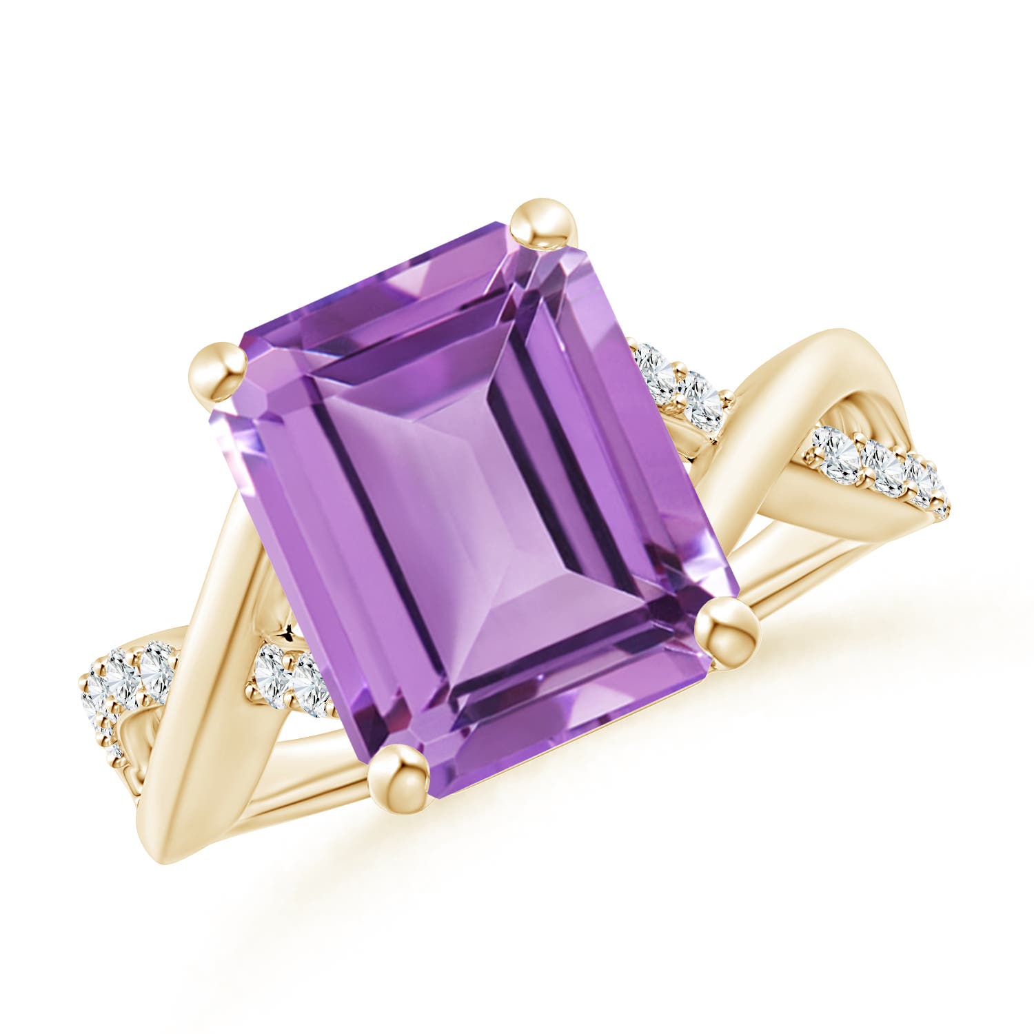 A - Amethyst / 5.47 CT / 14 KT Yellow Gold